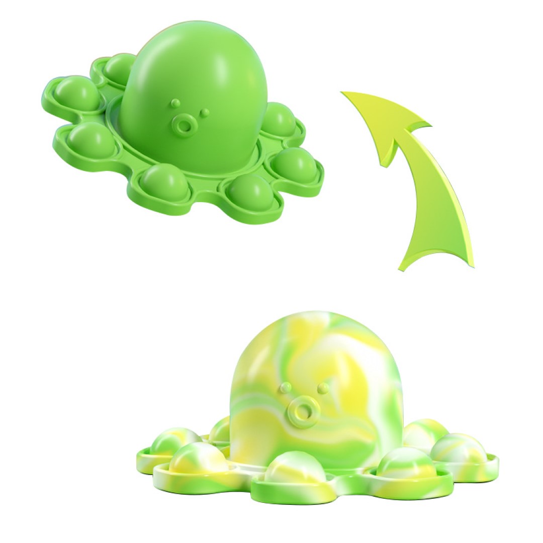 Squid Game Reversible Octopus Pop It Fidget Toy Keyring 6