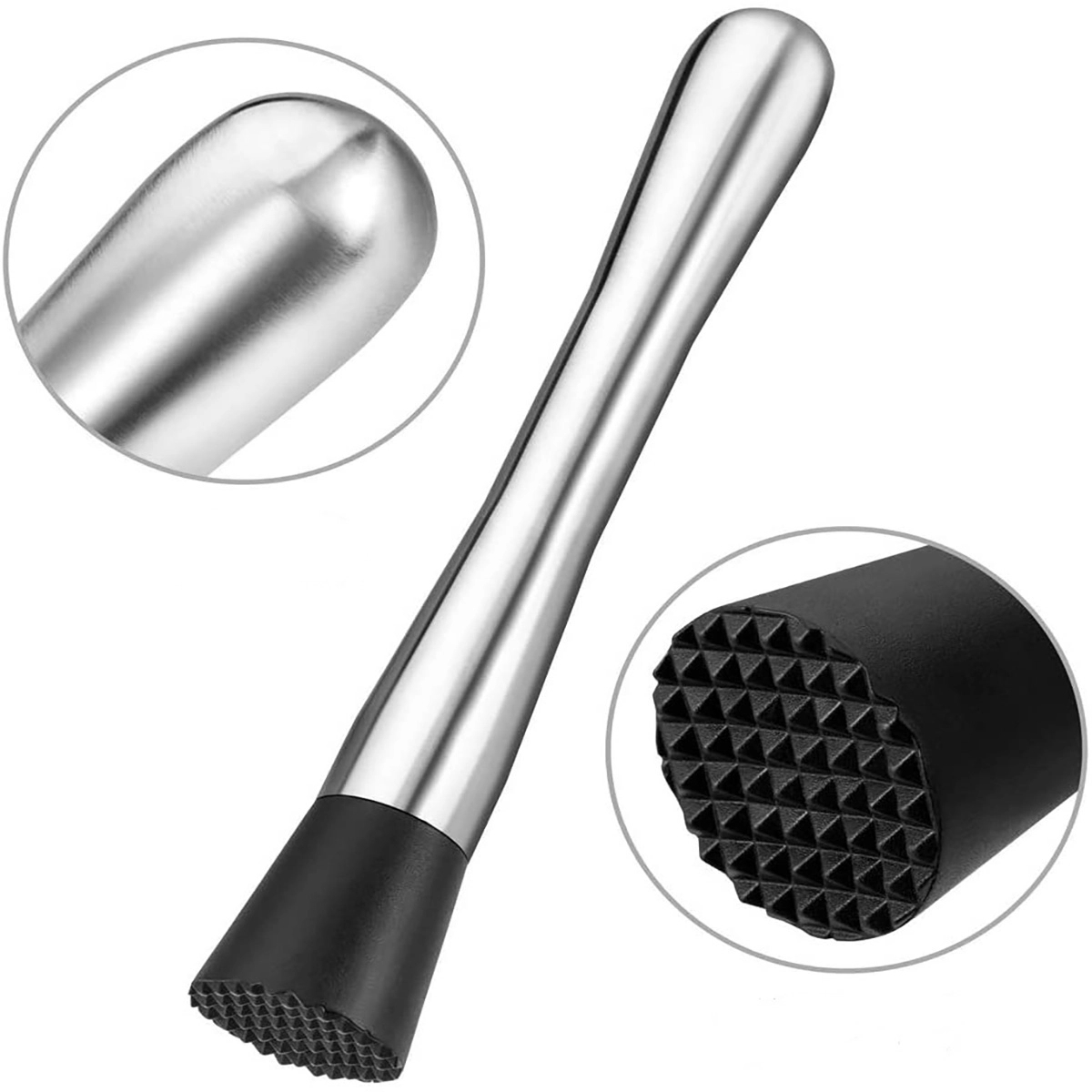10 Inch Stainless Steel Cocktail Muddler And Mixing Spoon 3