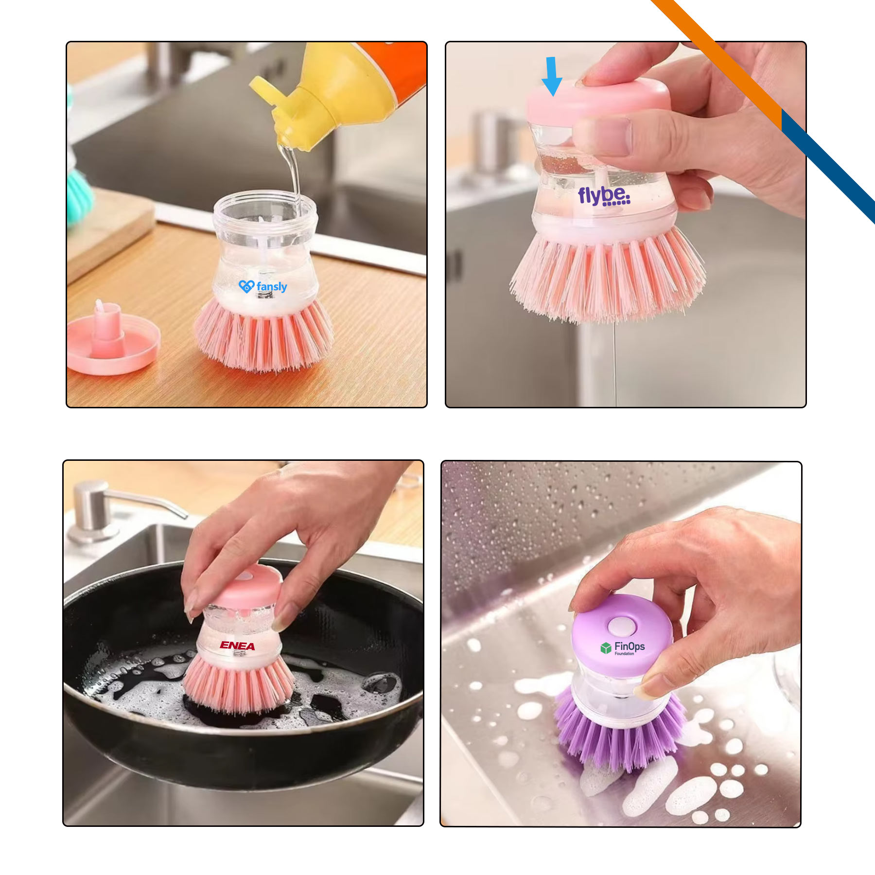 Cyril 2in1 Dish Soap Dispenser Pot Brush 5