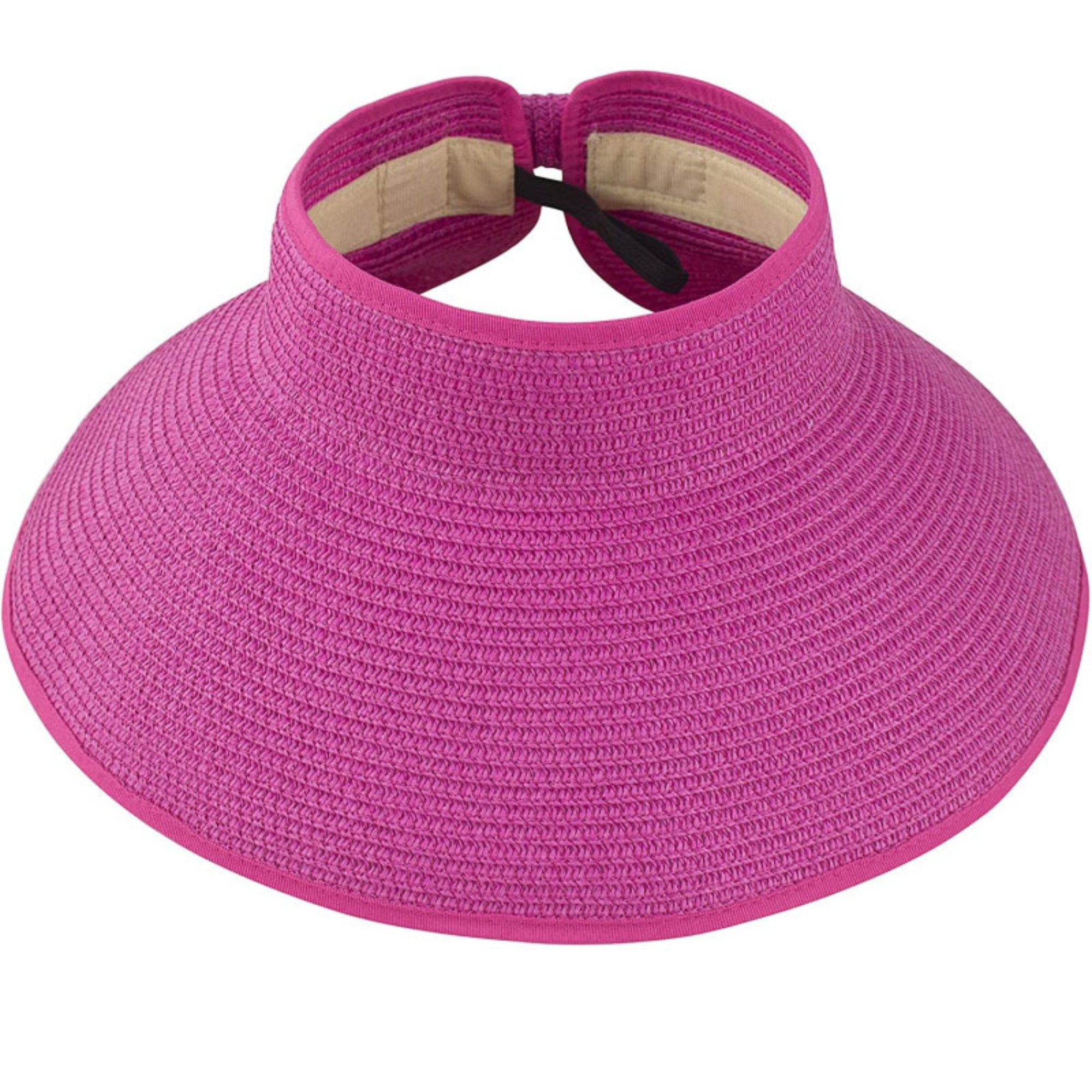 Woven Straw Rollable Visor Wide Brim UV - Blocking Hat 6