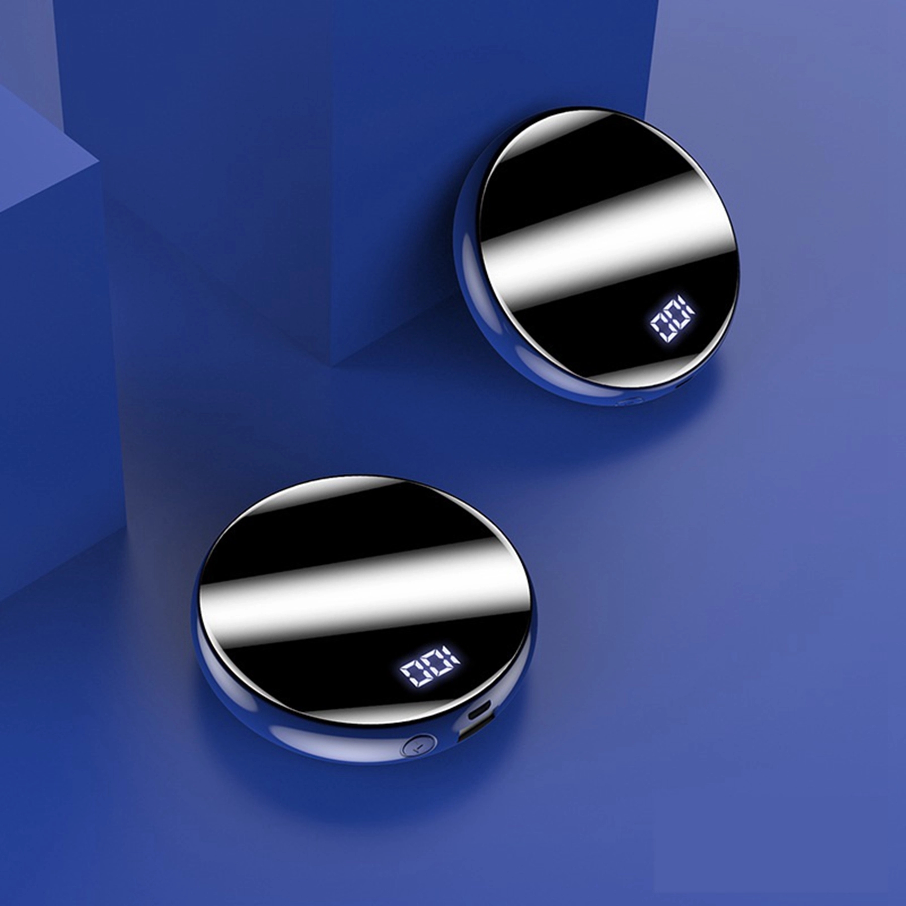 10000 mAh Round Mirror Power Bank 4