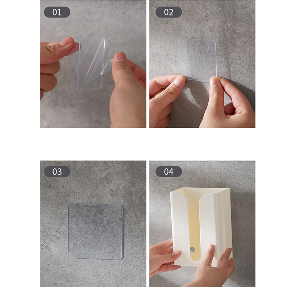 Wall-mounted adhesive tissue box 5