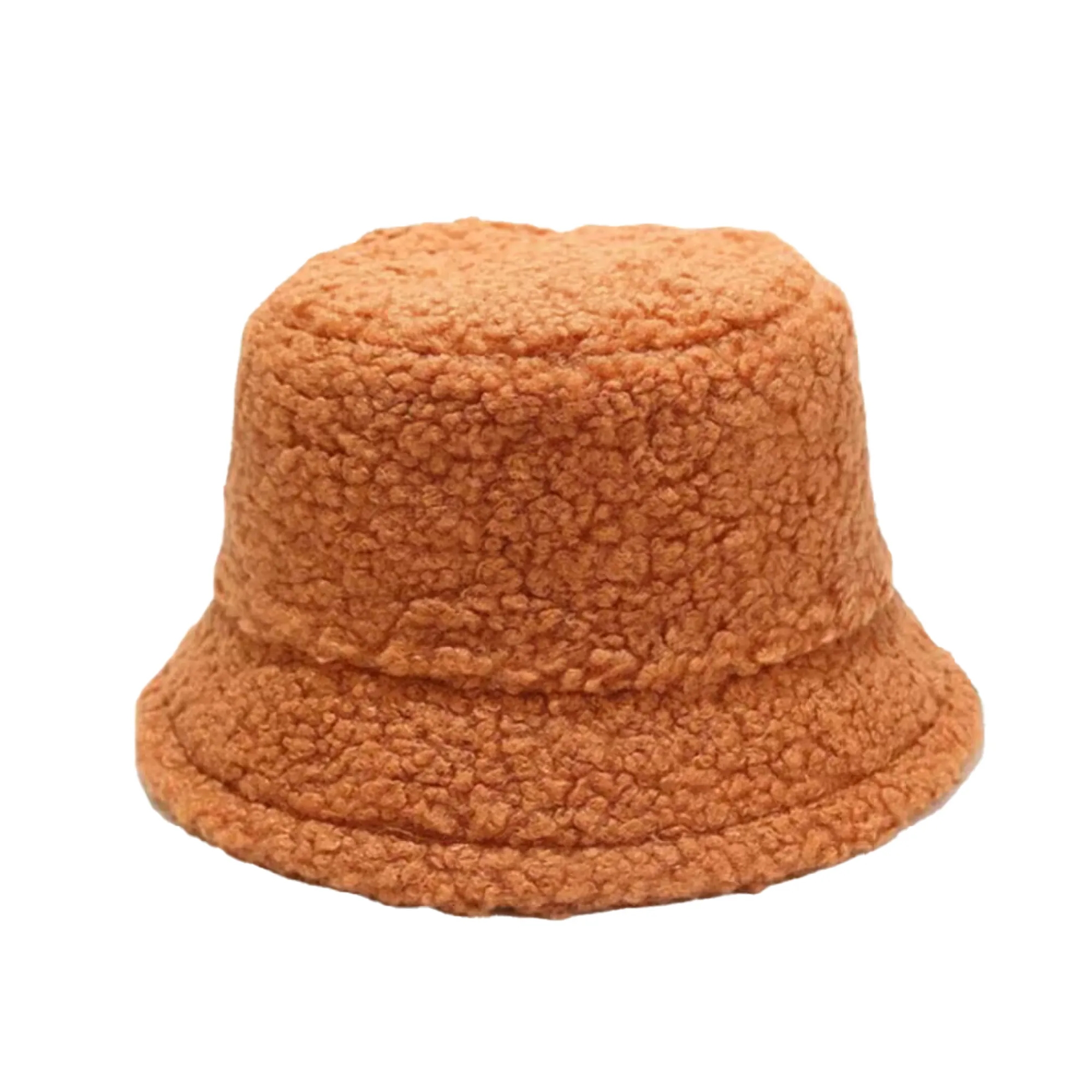 Lamb Wool Furry Bucket Hat Winter Sun Fishmen 4