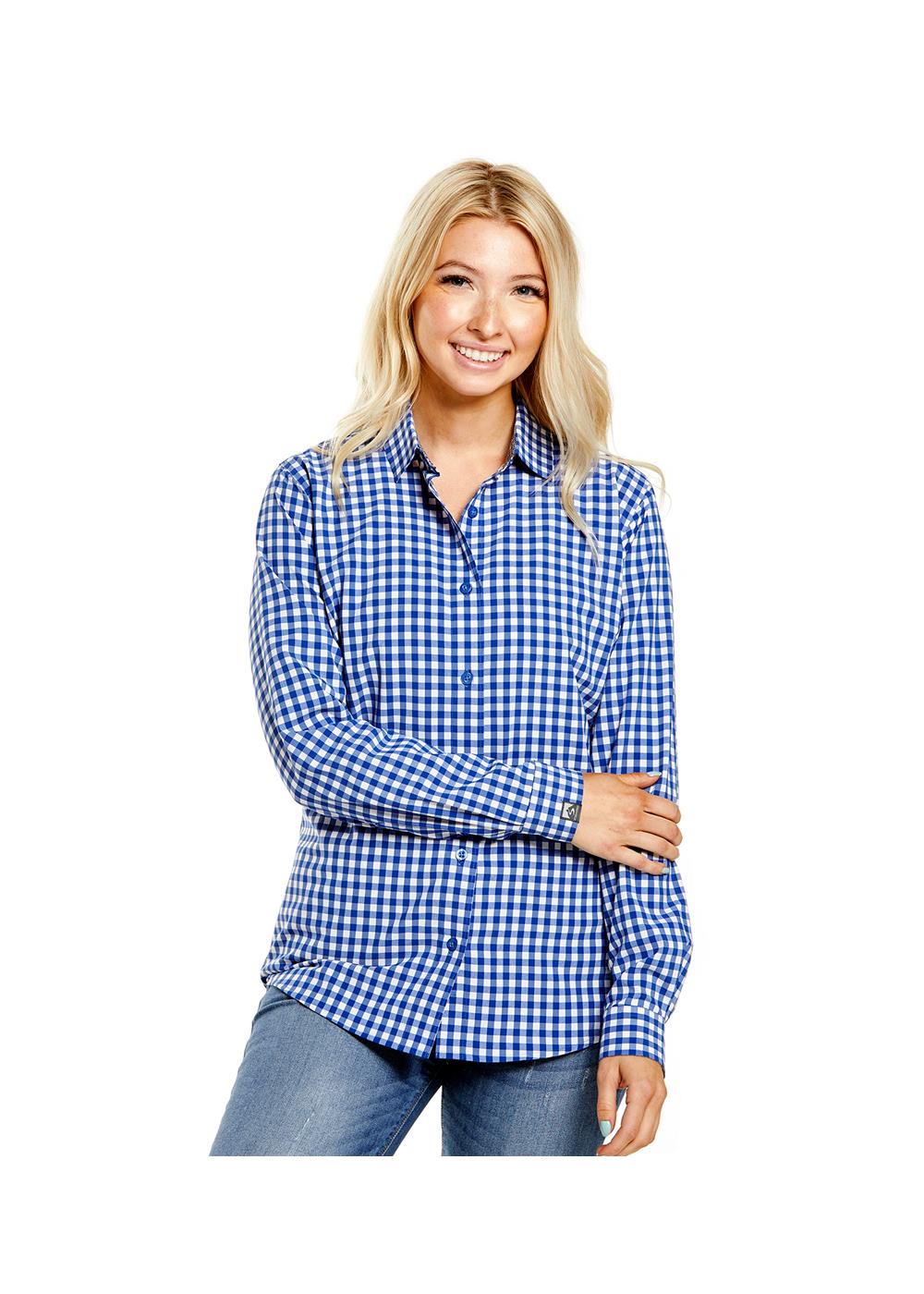 Storm Creek Women's Influencer 4-Way Stretch Gingham Woven Shirt 9