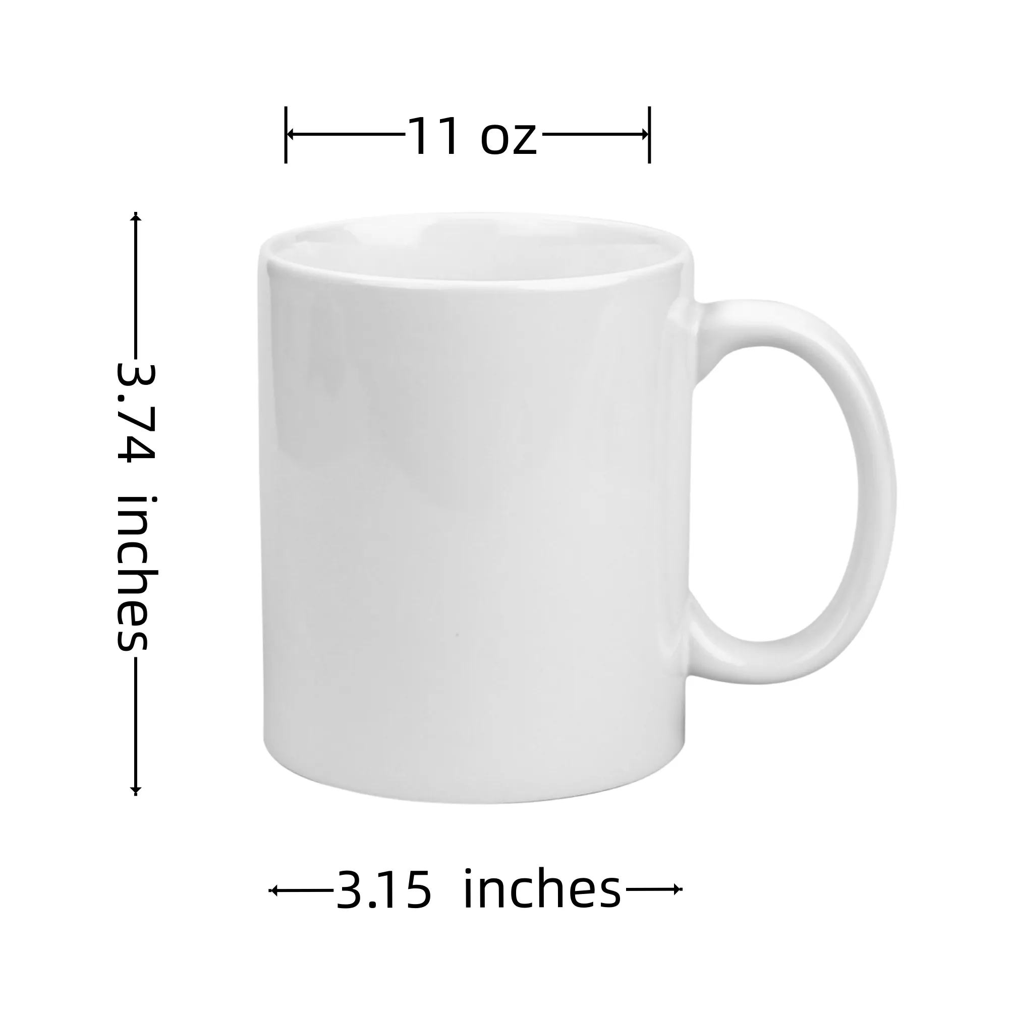 Custom Logo 11oz Ceramic Coffee Mugs 5
