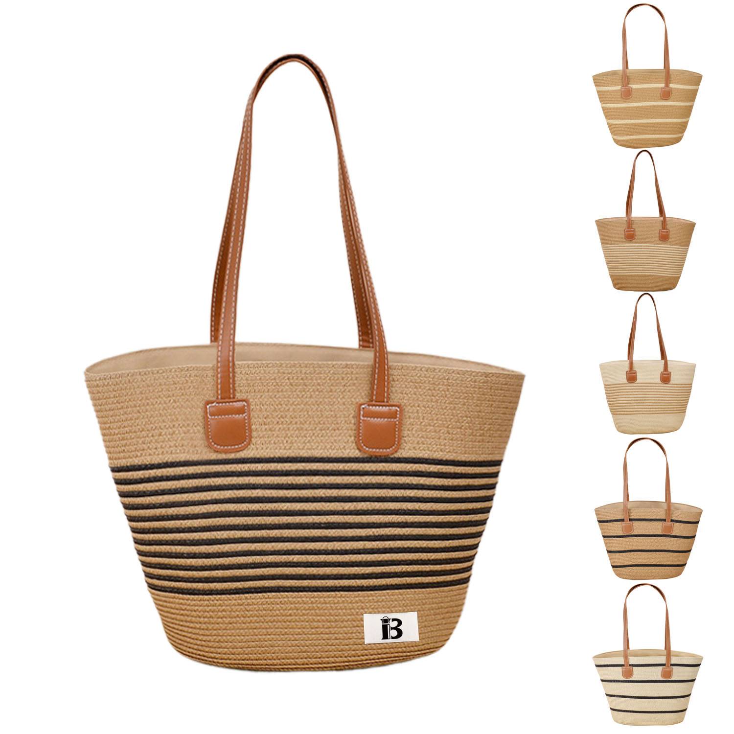Straw Beach Tote Bag 1