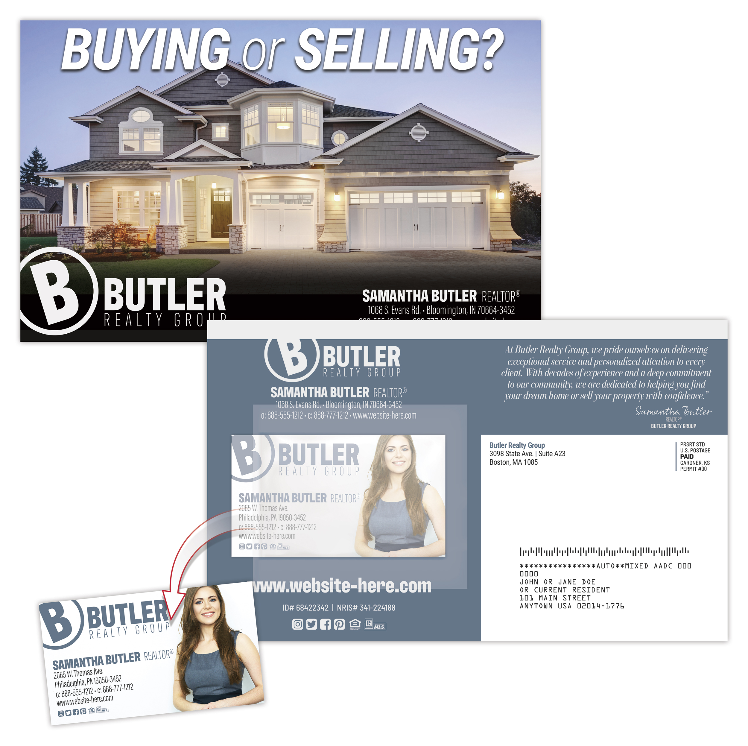 ClearPeel Postcard (8.5x5.25) - Laminated with Business Card Magnet (25 mil.) - 14 pt. 2