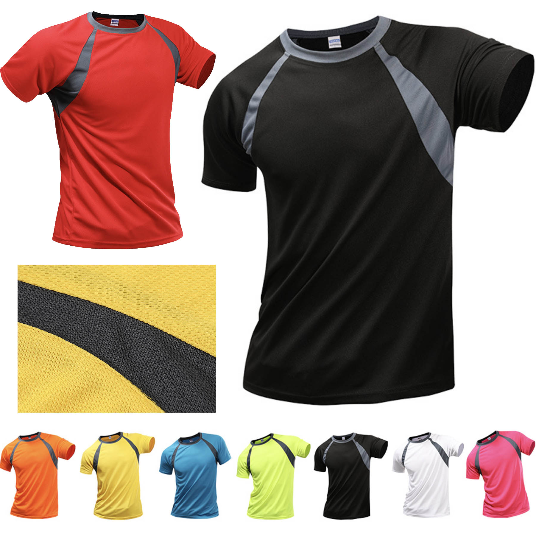Quick Qry Moisture -Wicking Fit Workout Running T-Shirt 1