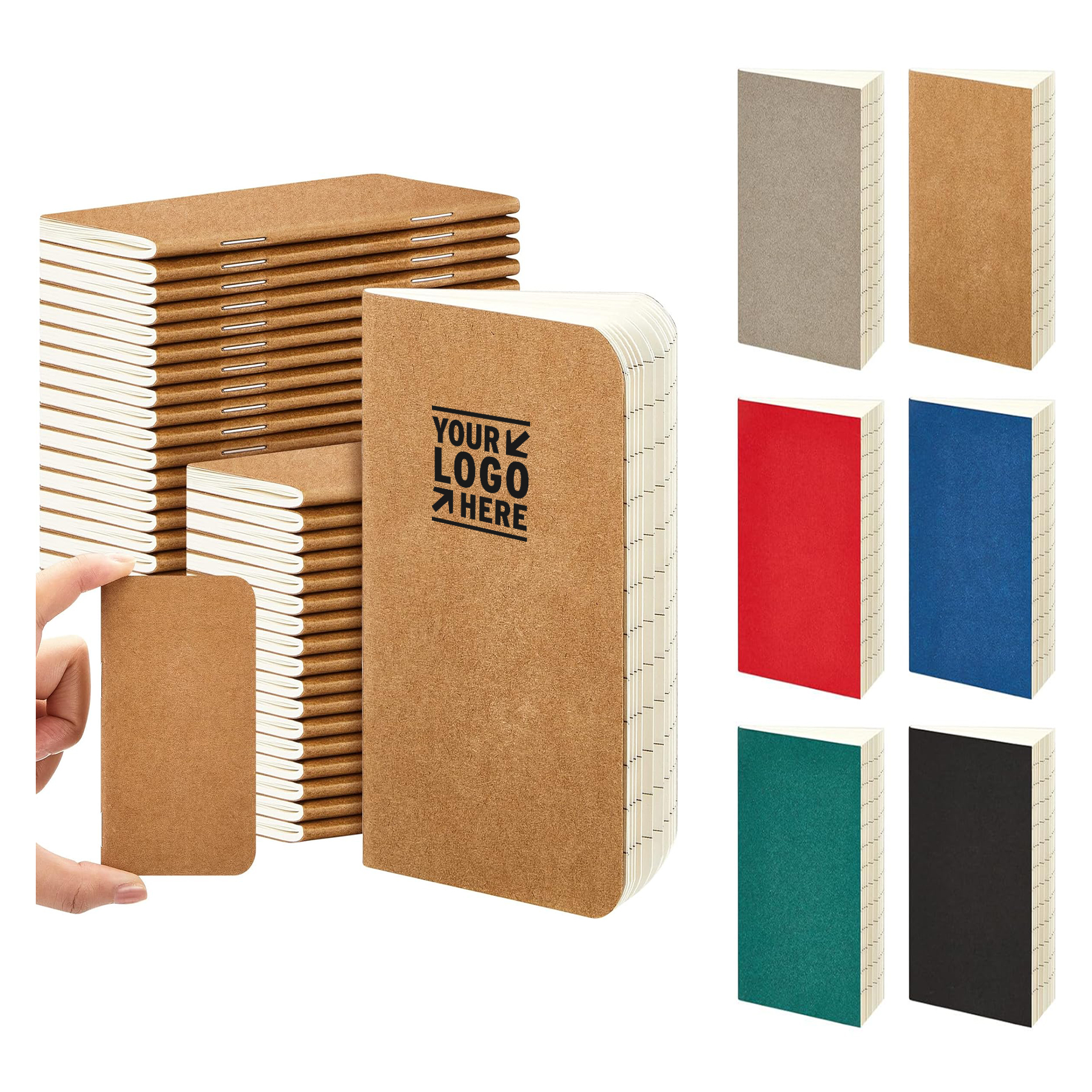 2.5" x 4" 30 Sheets Kraft Paper Mini Notebook 2