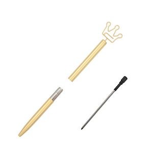 Lightning Shaped Paper Clip Twist Metal Pen 11