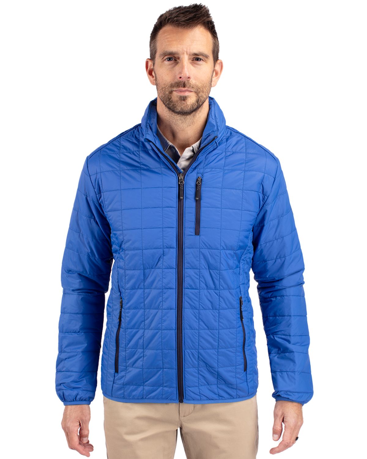 Cutter & Buck Rainier Recycled Insulated Puffer Mens Full Zip Jacket 96