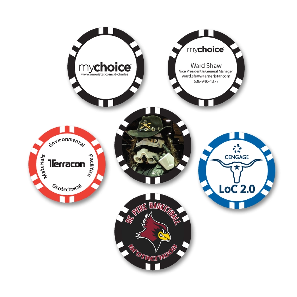 12 Stripe 11.5g Poker Chips 3