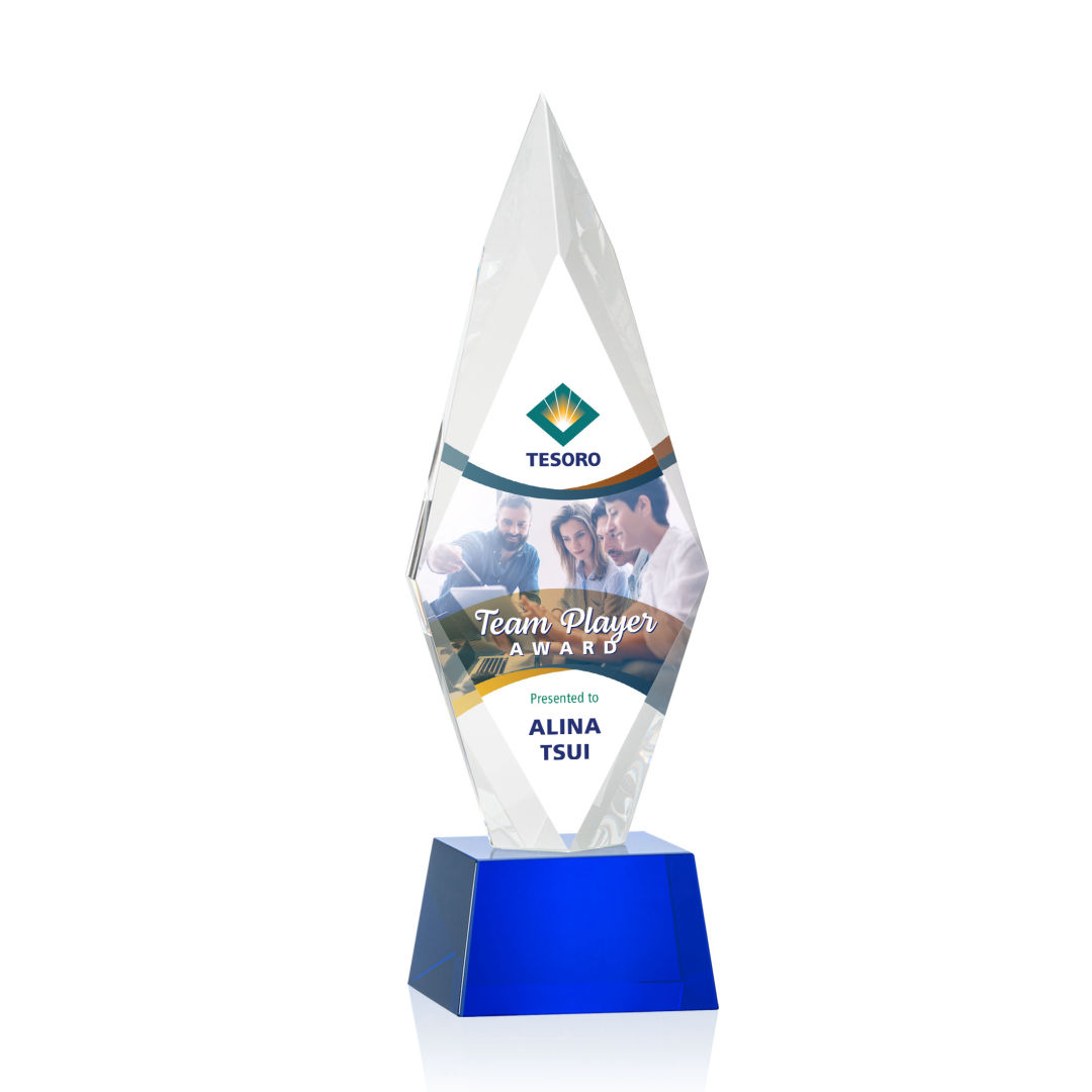 Manilow VividPrint™ Award on Robson Base - Blue 3
