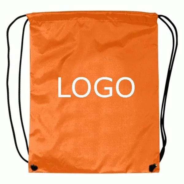 210d Polyester Promotional Drawstring Backpack 13.4" x 17.7" 4