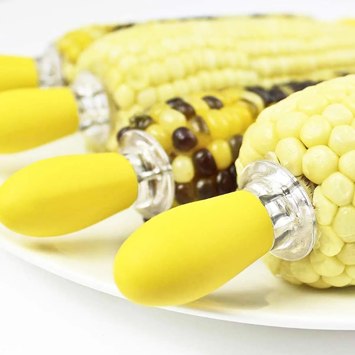 Reusable BBQ Picks Corn Cob Forks Holders Fruit Skewers 2