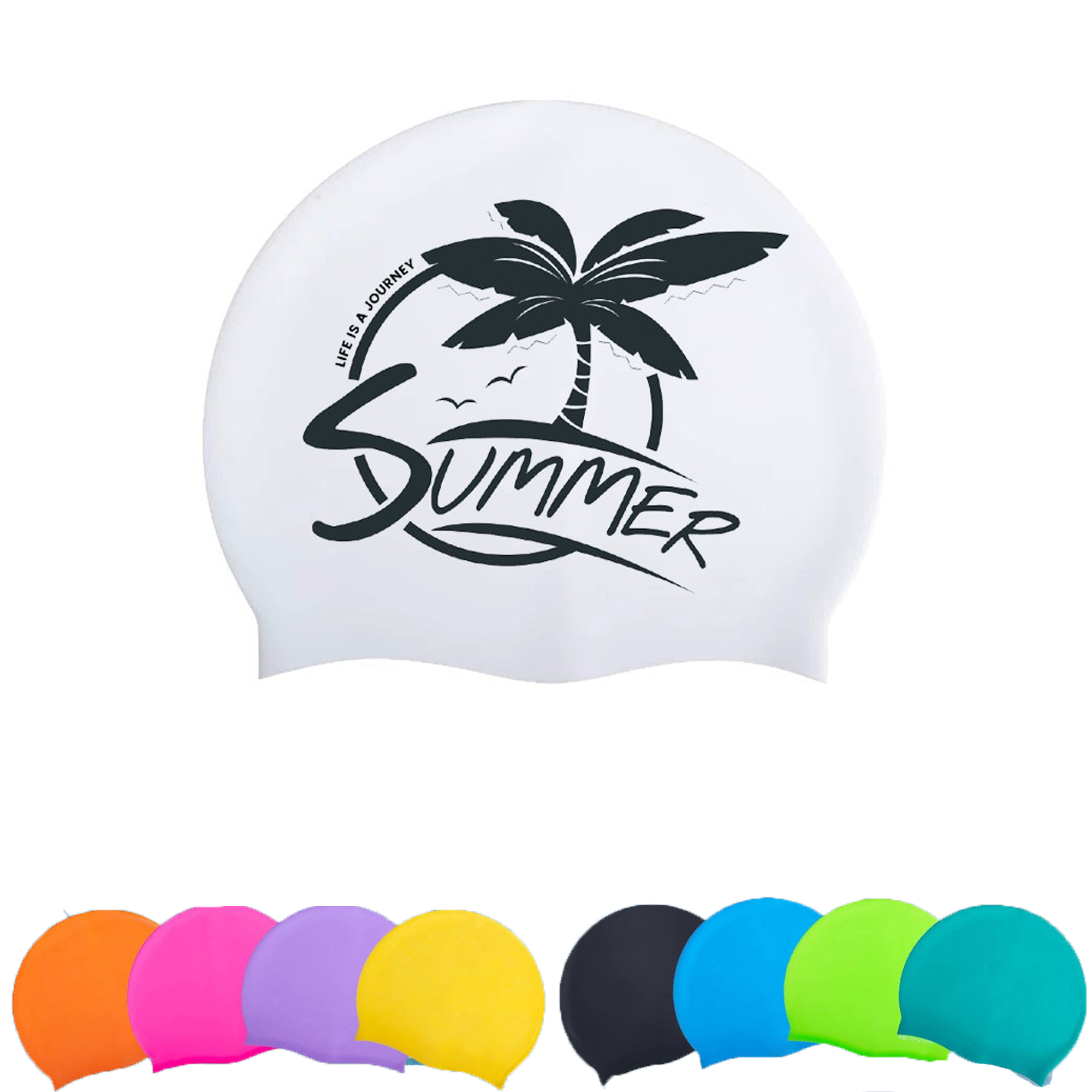 Stretch Adult Silicone Swim Cap 2
