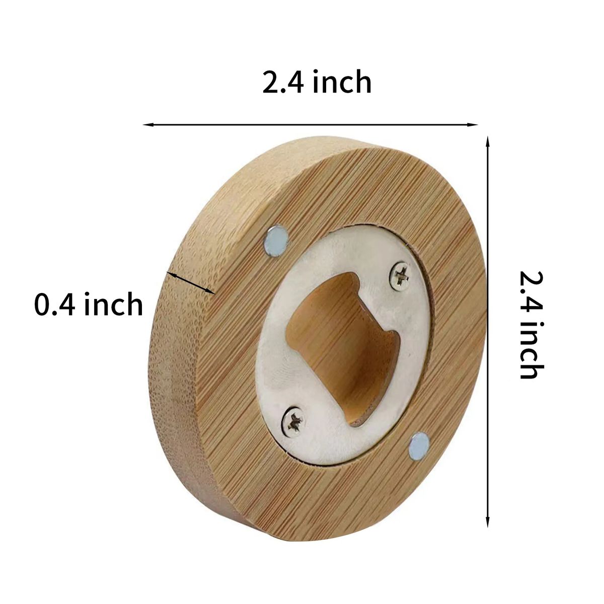 Compact Bamboo Bottle Opener with Magnetic Storage 3