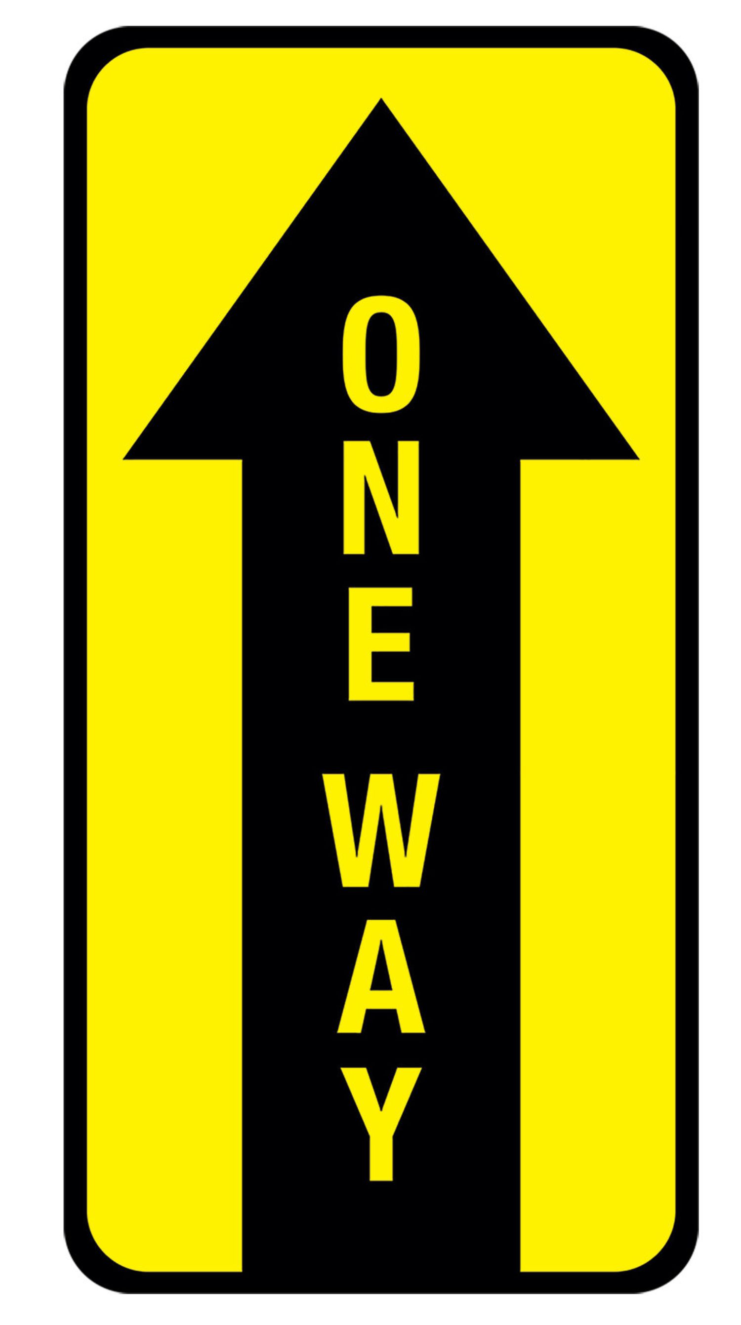 One Way Floor Decal 2