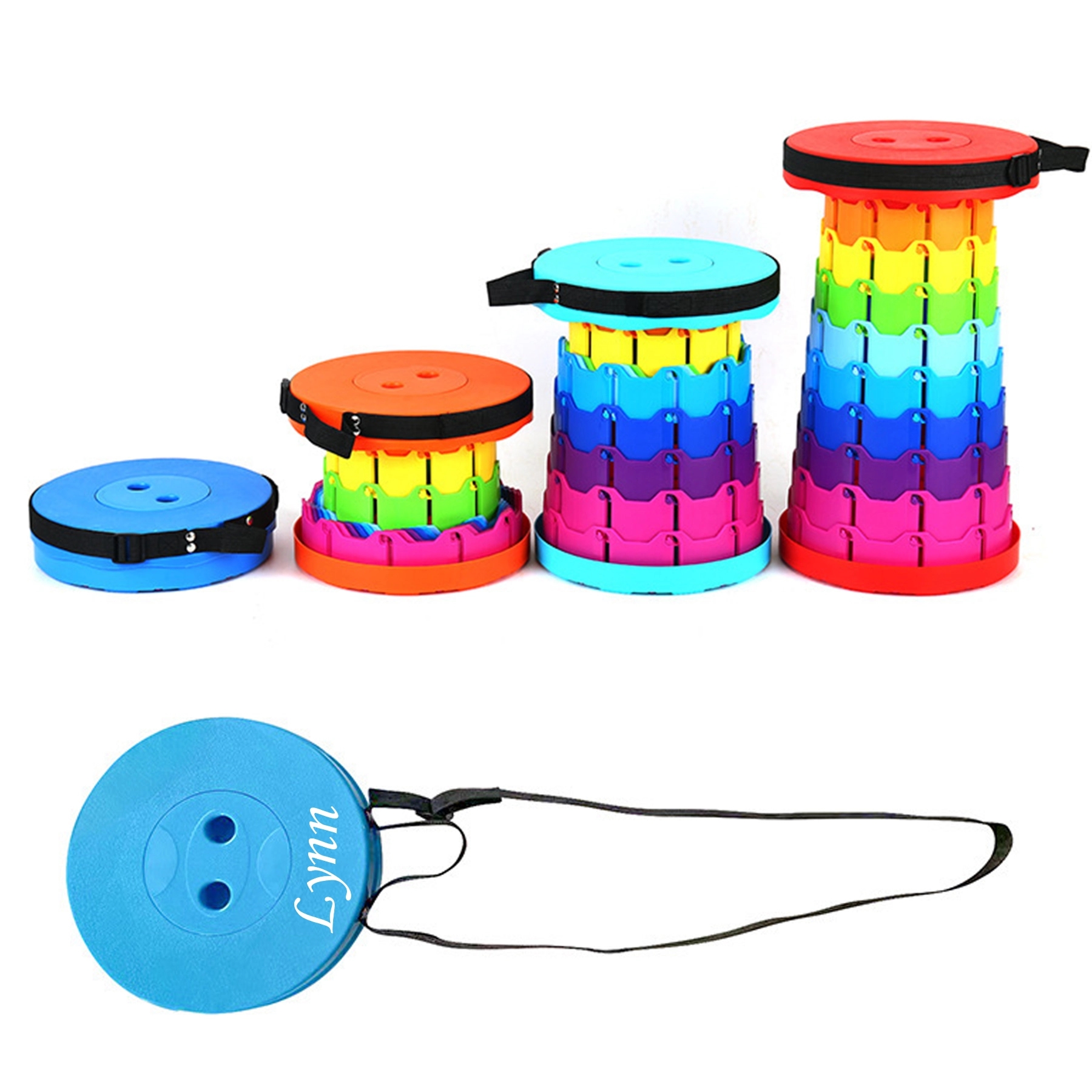 Rainbow Rotating Folding Portable Stool 2