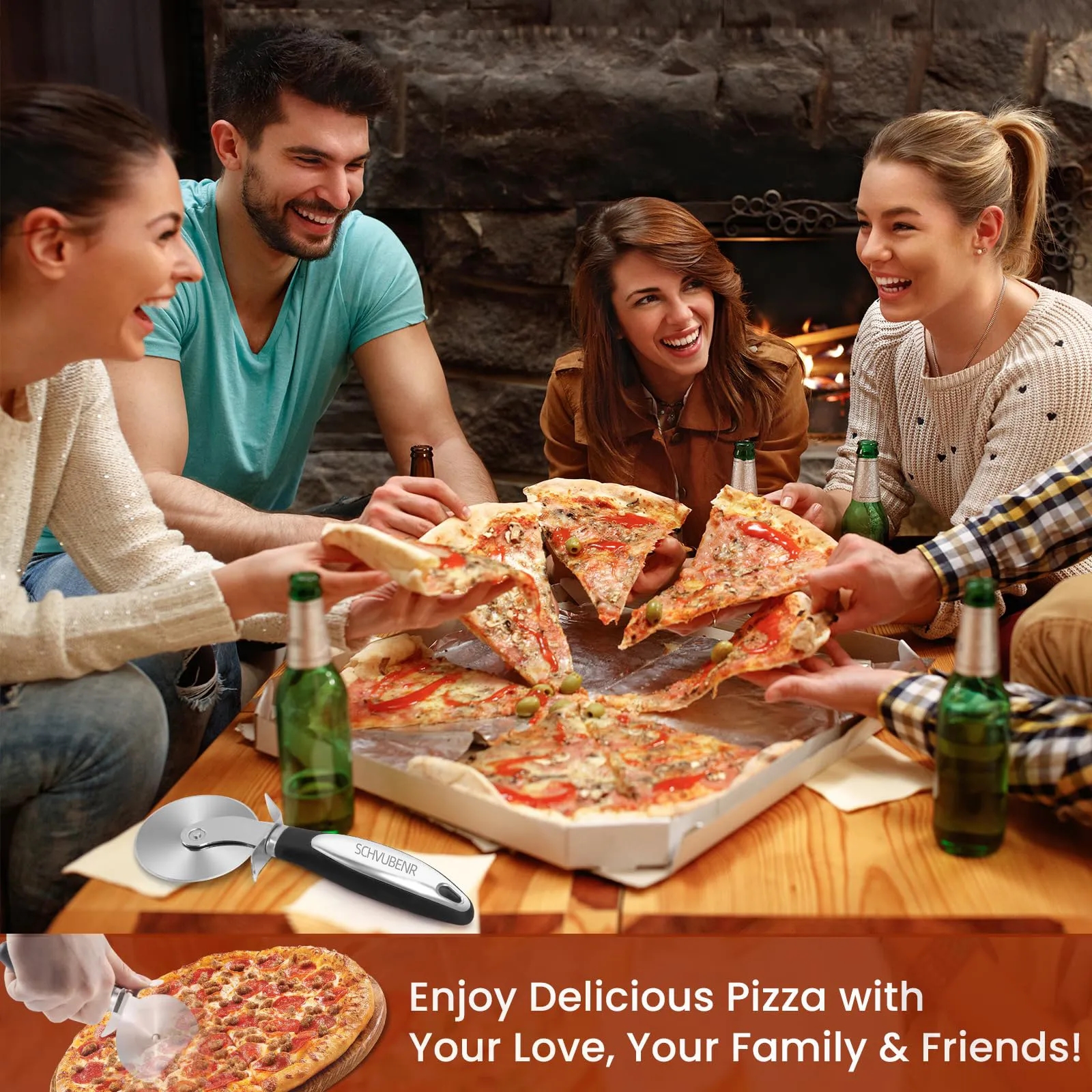 Stainless Steel Pizza Cutter Wheel 4