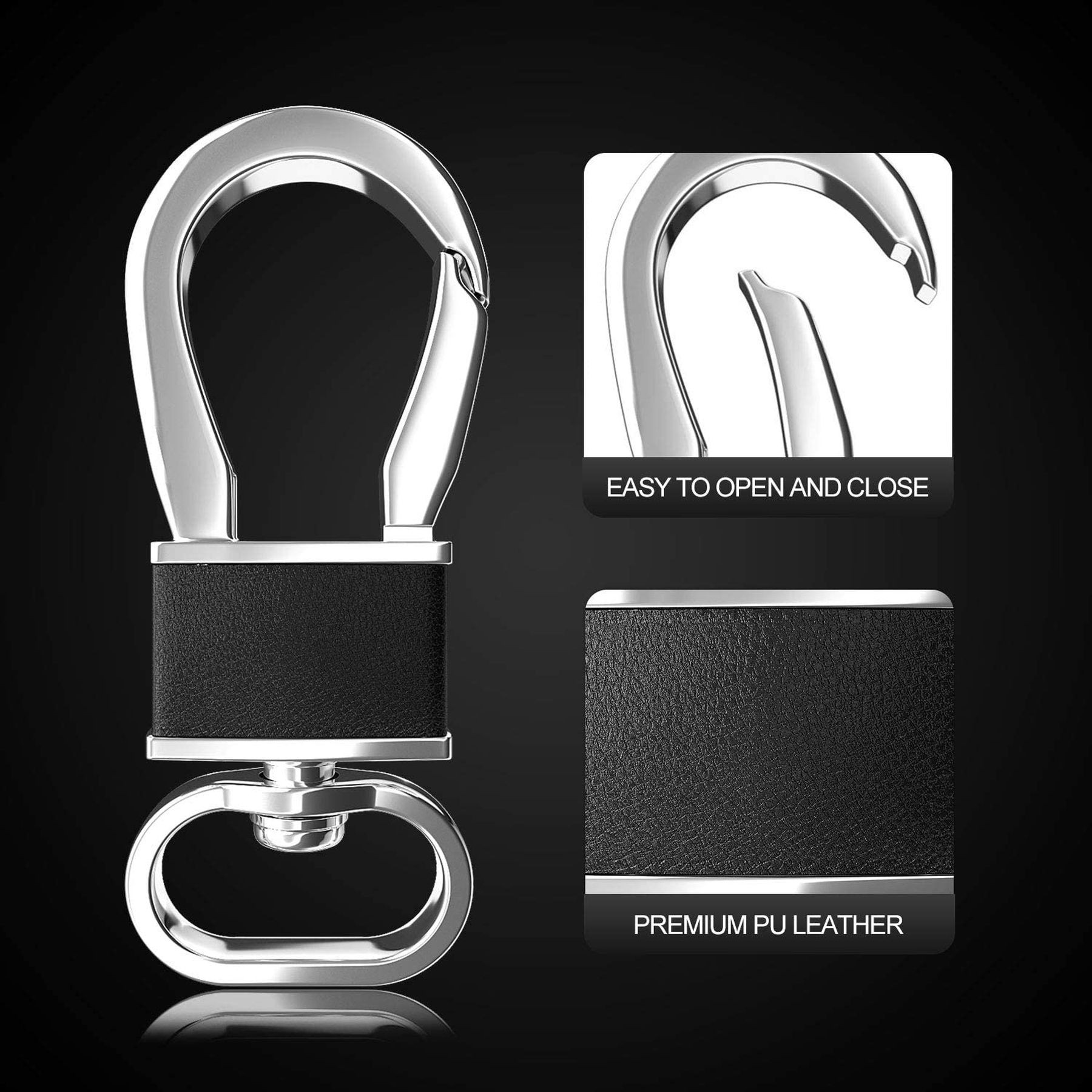Metal Carabiner Keychain Key Clip Hook Key Ring Holder 5