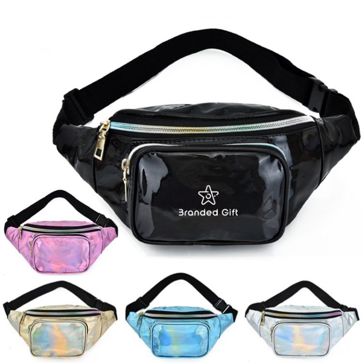 Holographic Fanny Pack, Water Resistant Crossbody Waist Bag 2