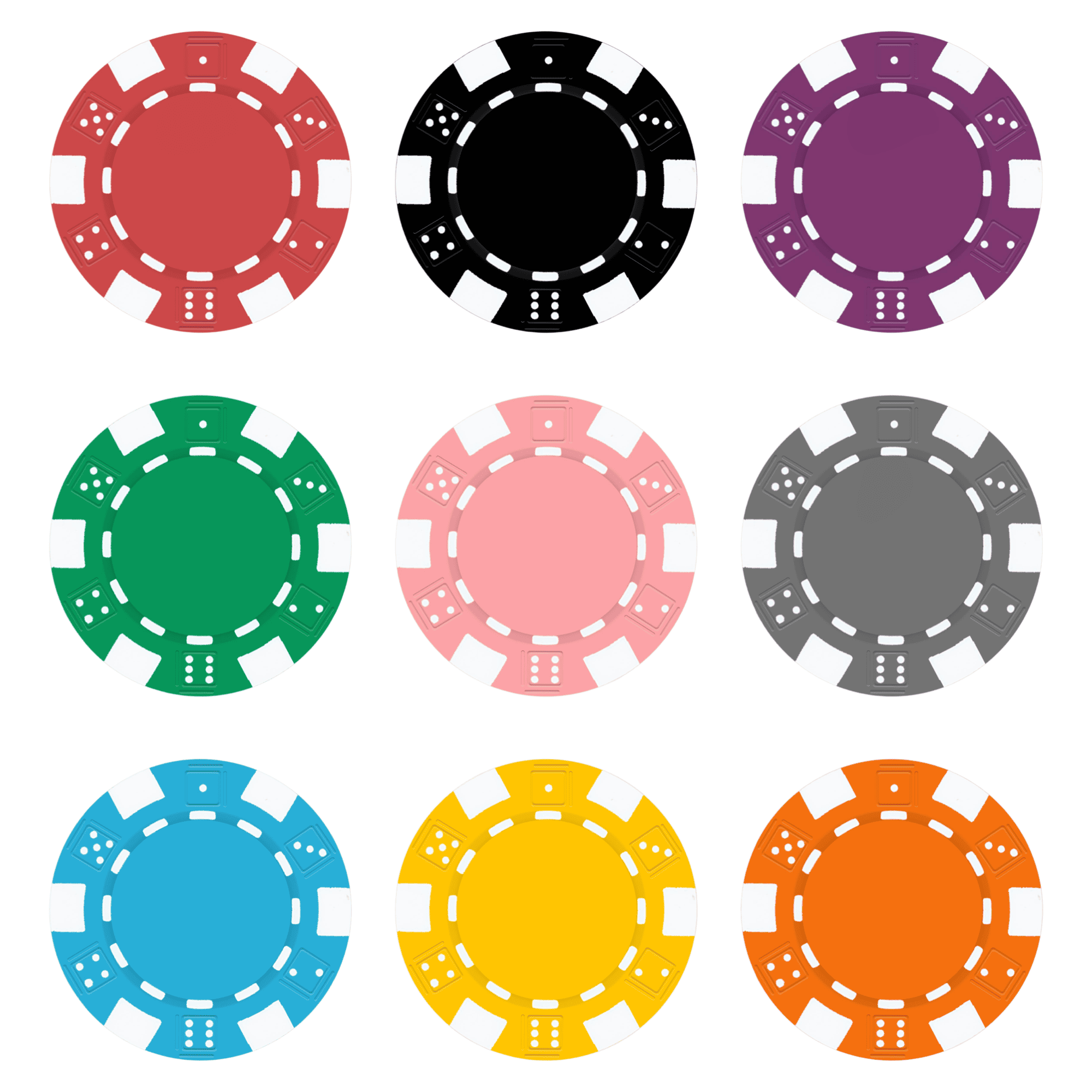 Smooth Finish Plastic Poker Chips 4