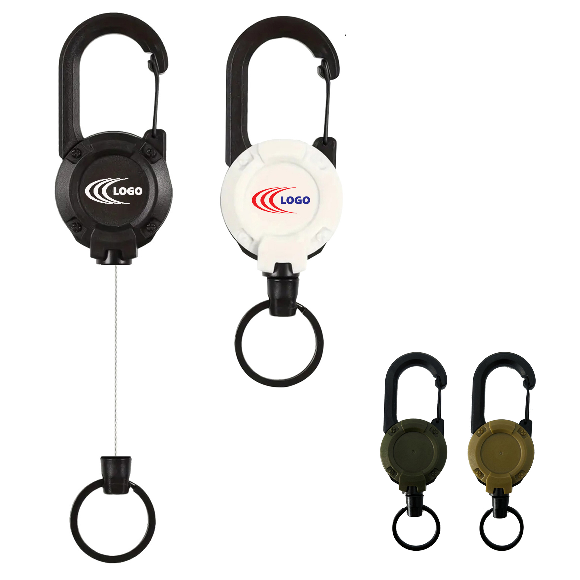Spring Retractable Steel Wire Carabiner 2