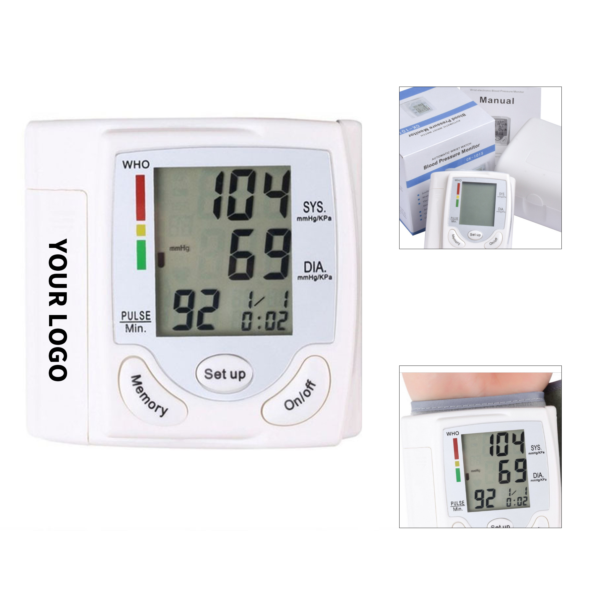 Wrist Blood Pressure Monitor With Heart Rate Display 2