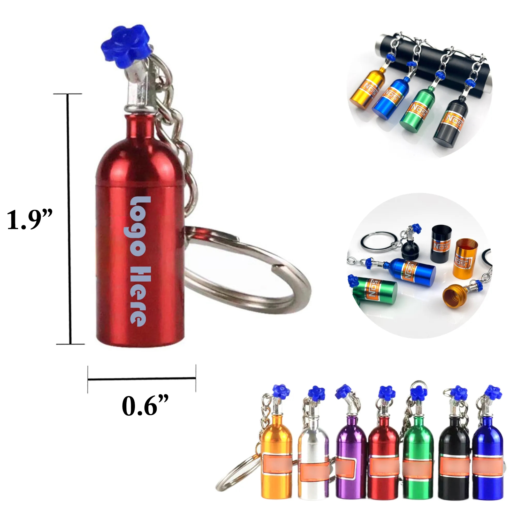 MOQ100 Mini Portable Aluminum Pill Bottle Keychain 1