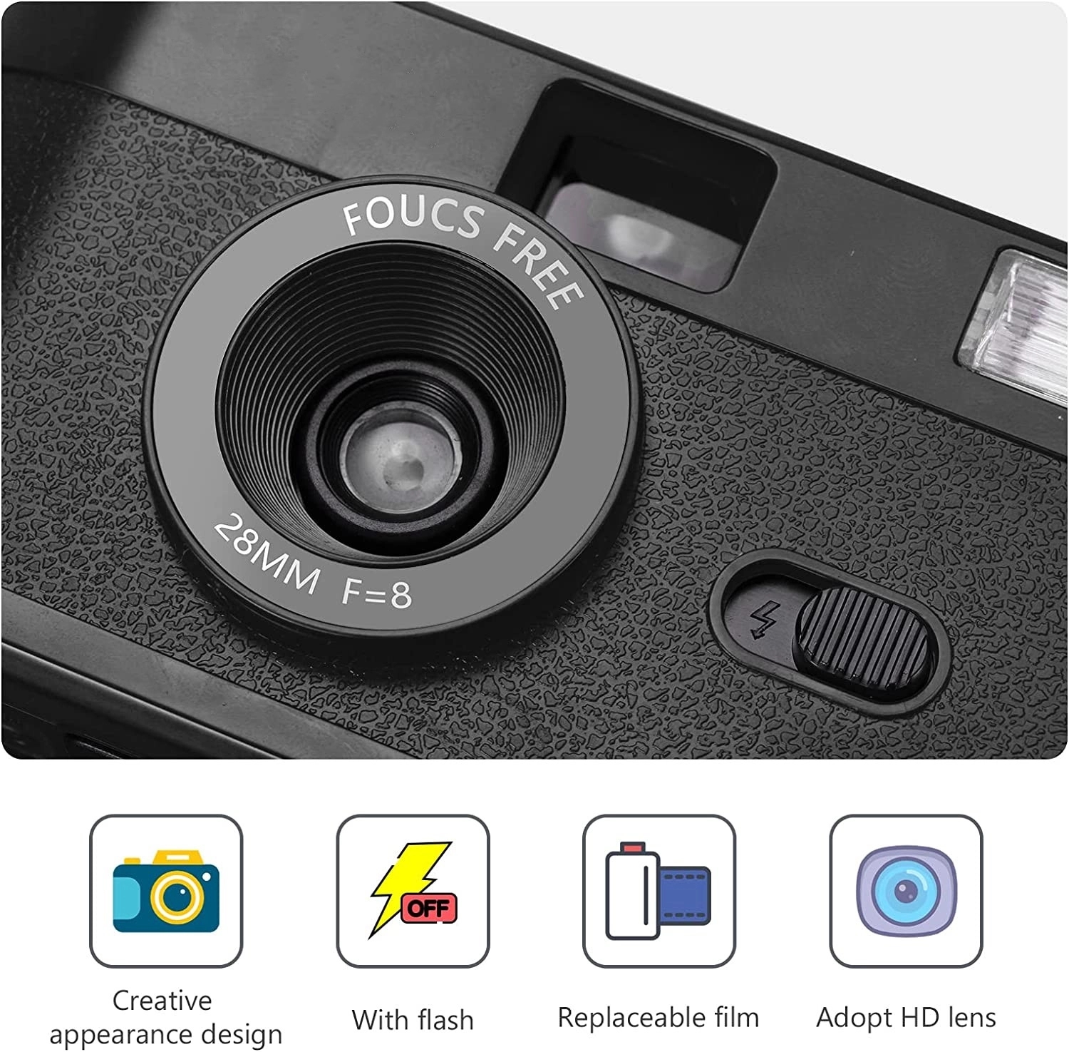 Reusable 135/35Mm Film Camera With Flash 2