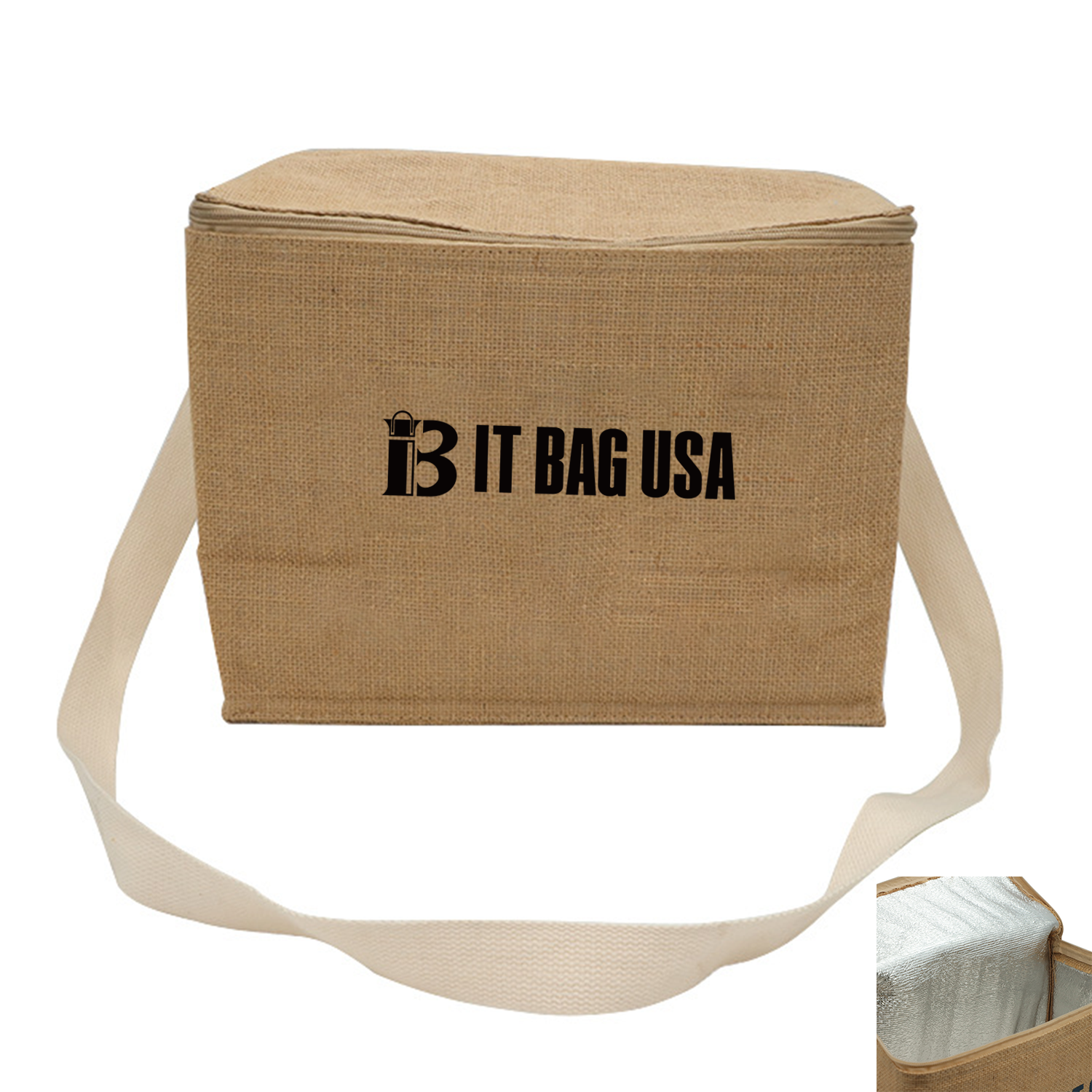 Insulated Reusable Grocery Jute Bag 1