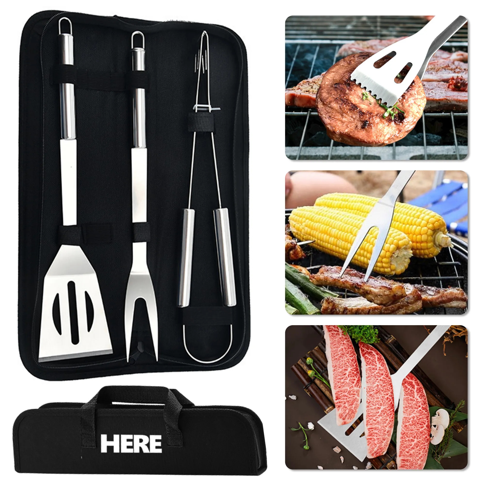 4-Piece Barbeque Grilling Tool Set 1