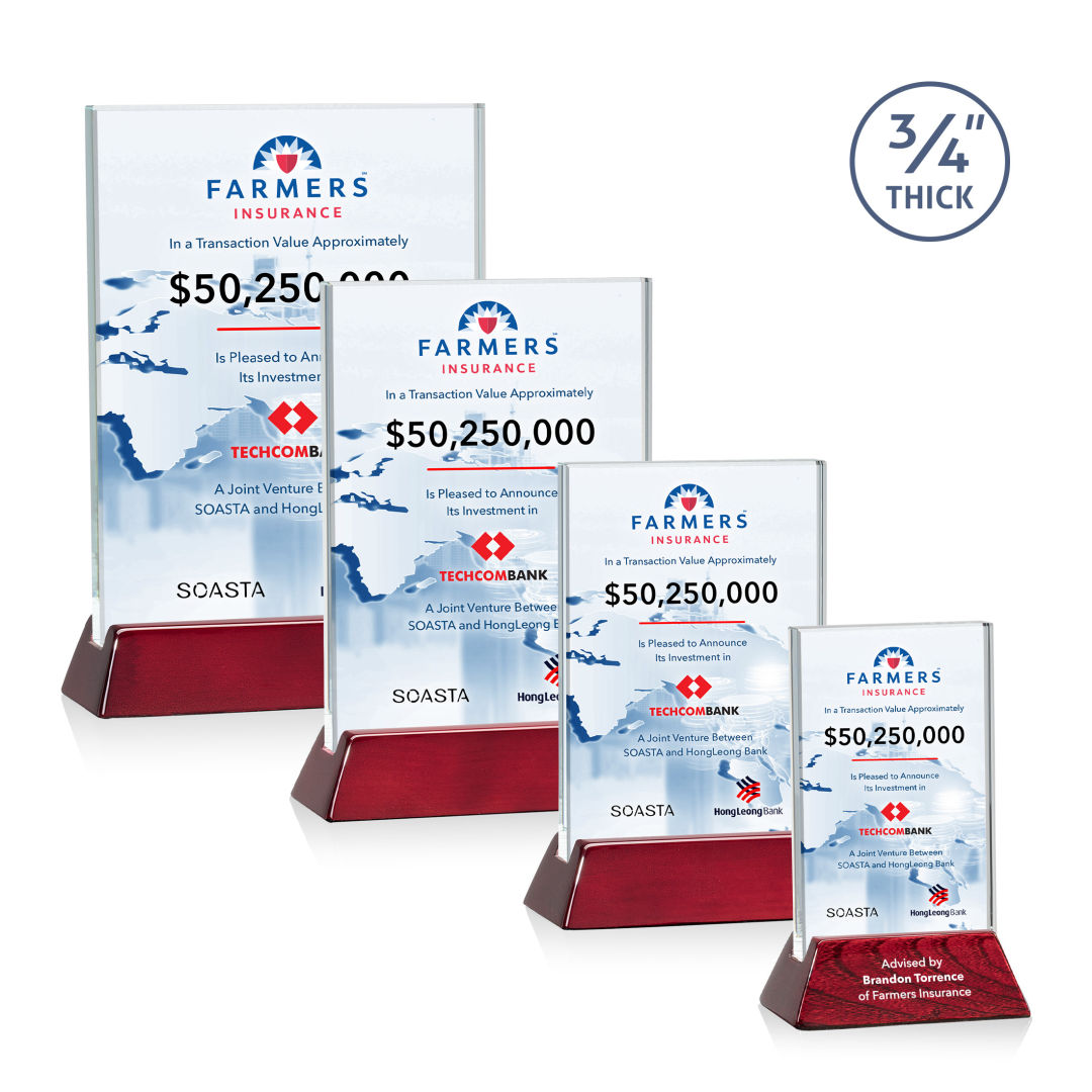 Walkerton VividPrint™ Award - Starfire /Rosewood (Vert)