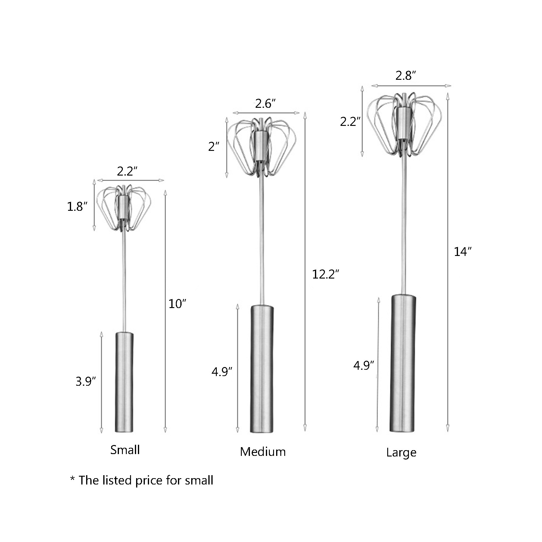 Stainless Steel Egg Whisk 2