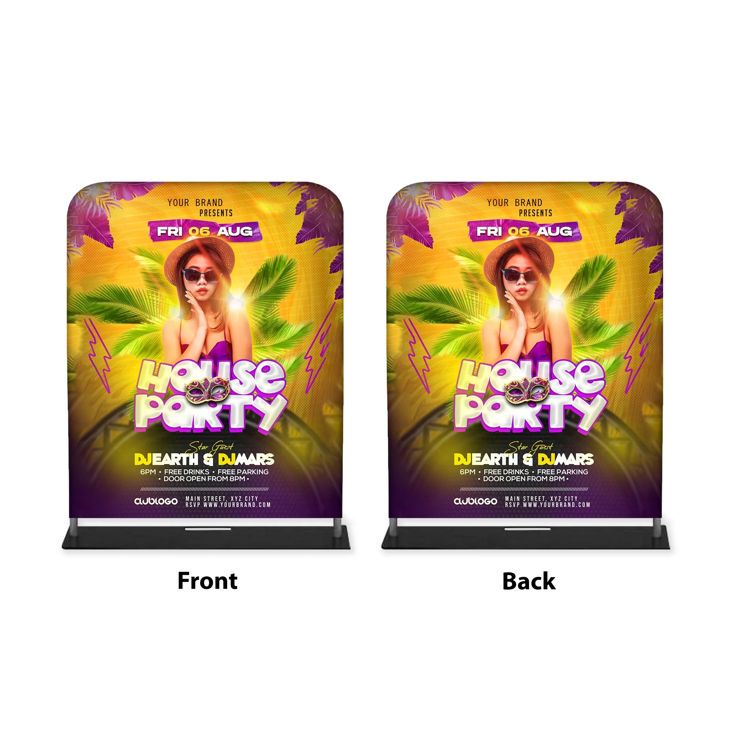 Tube Banner, Double Sided Digitally Printed - 6'x5' 6