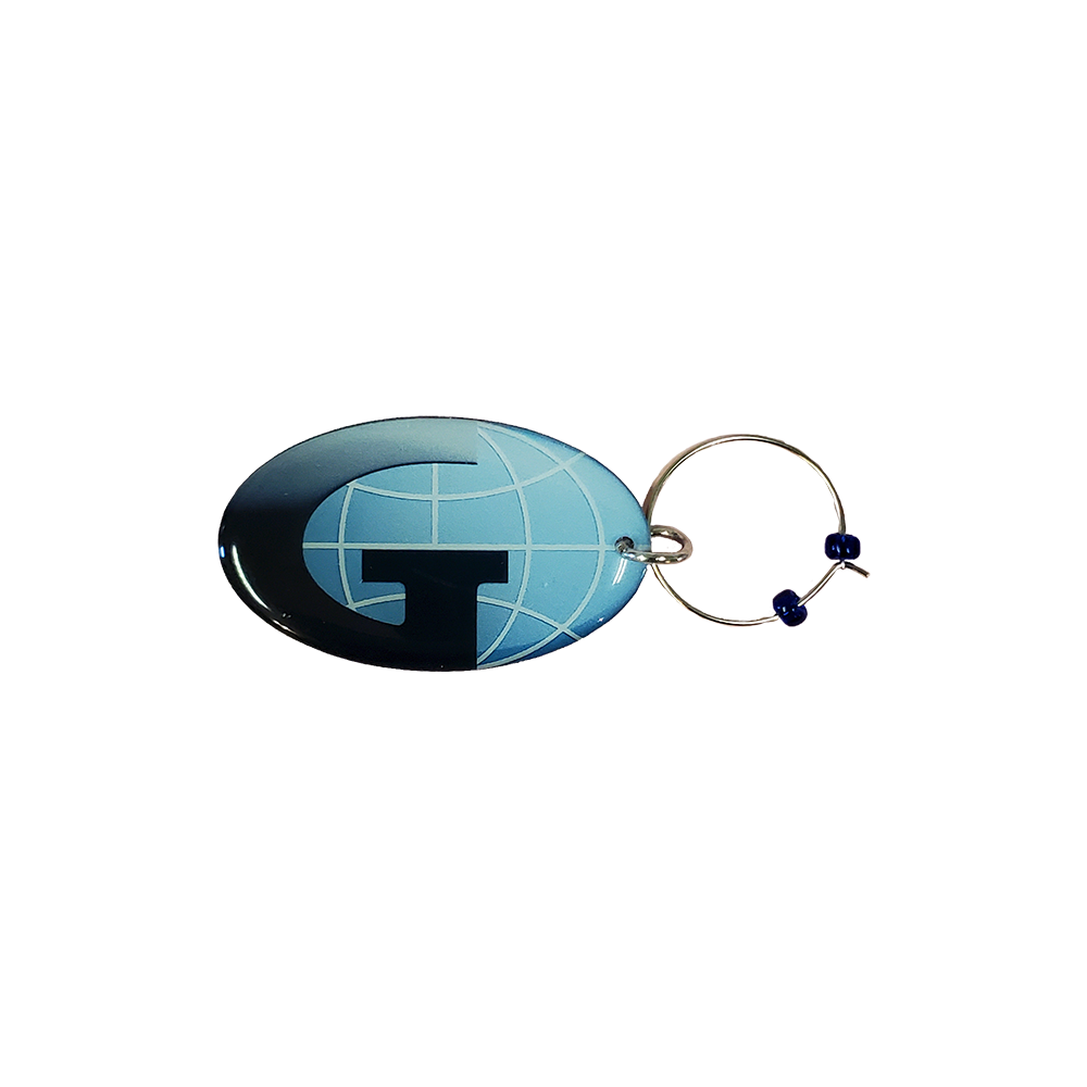 Wine Glass / Coffee Mug Charm with single sided custom shape from 1.1 - 2 Sq. In. 1