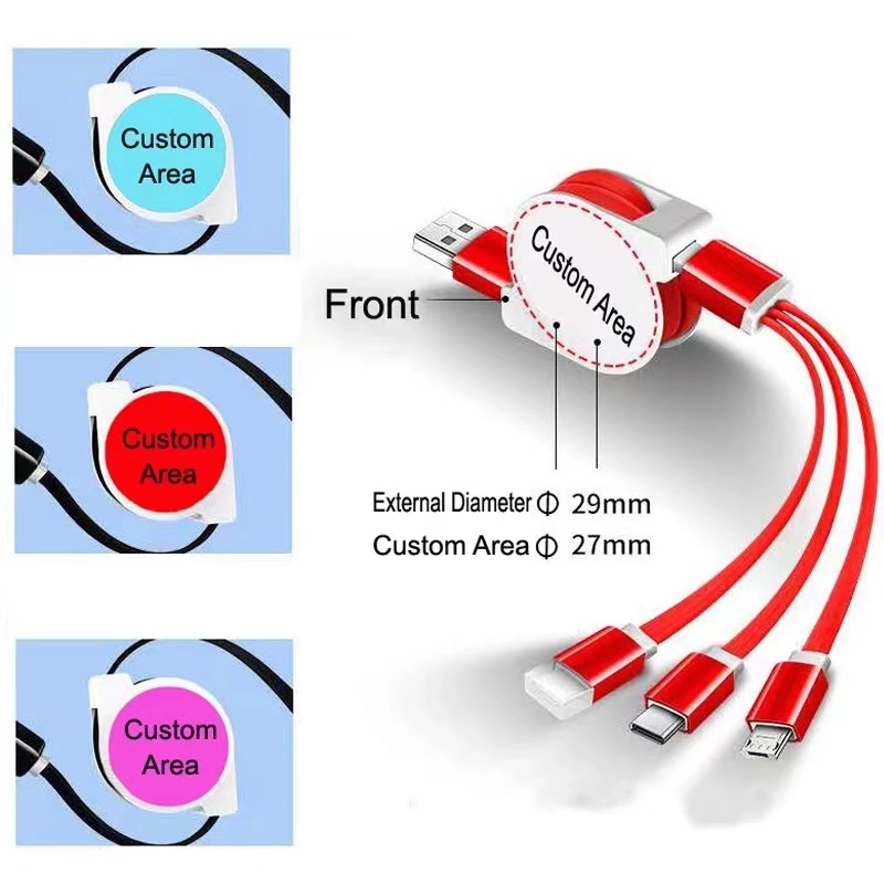 3 In 1 Retractable Multi Charging Cable 1