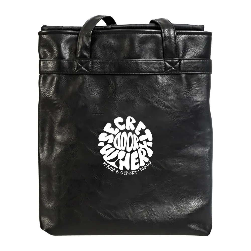 Leather Four Bottle Salesperson Tote Bag 2