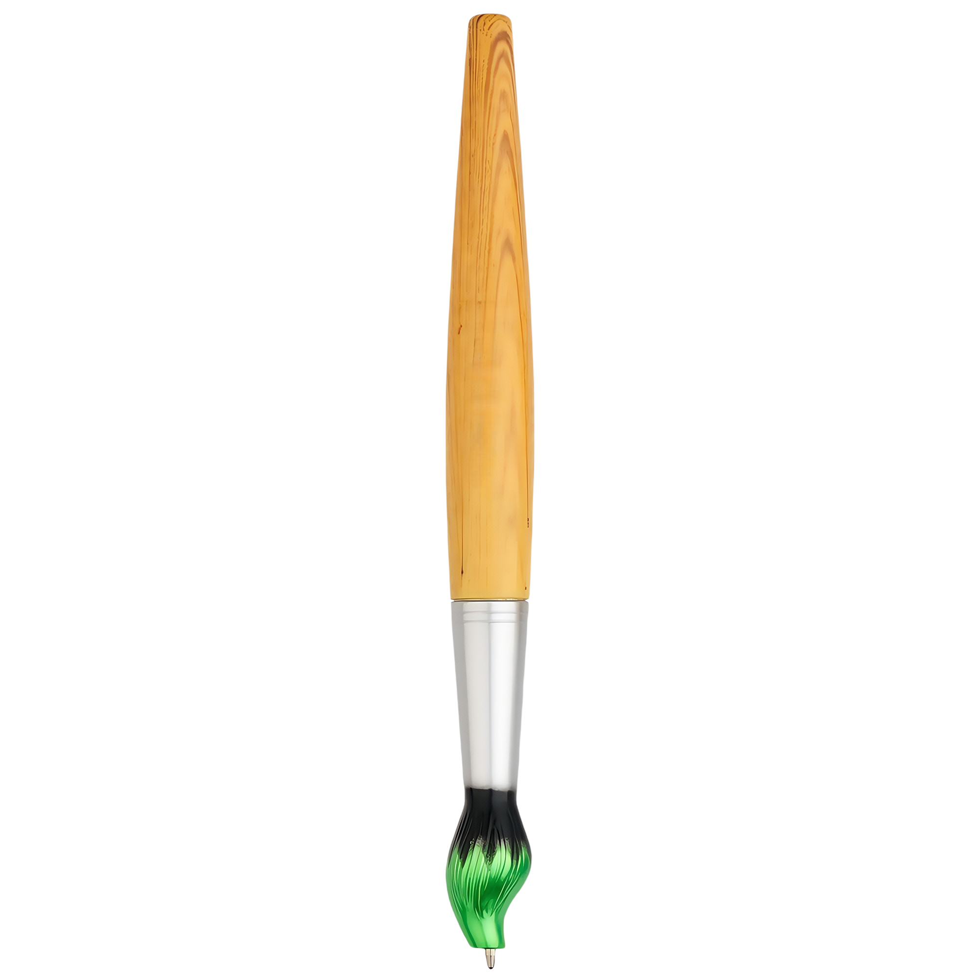 Creative Calligraphy Style Ballpoint Pen with Wood Grain Twist Design - Smooth Writing 4