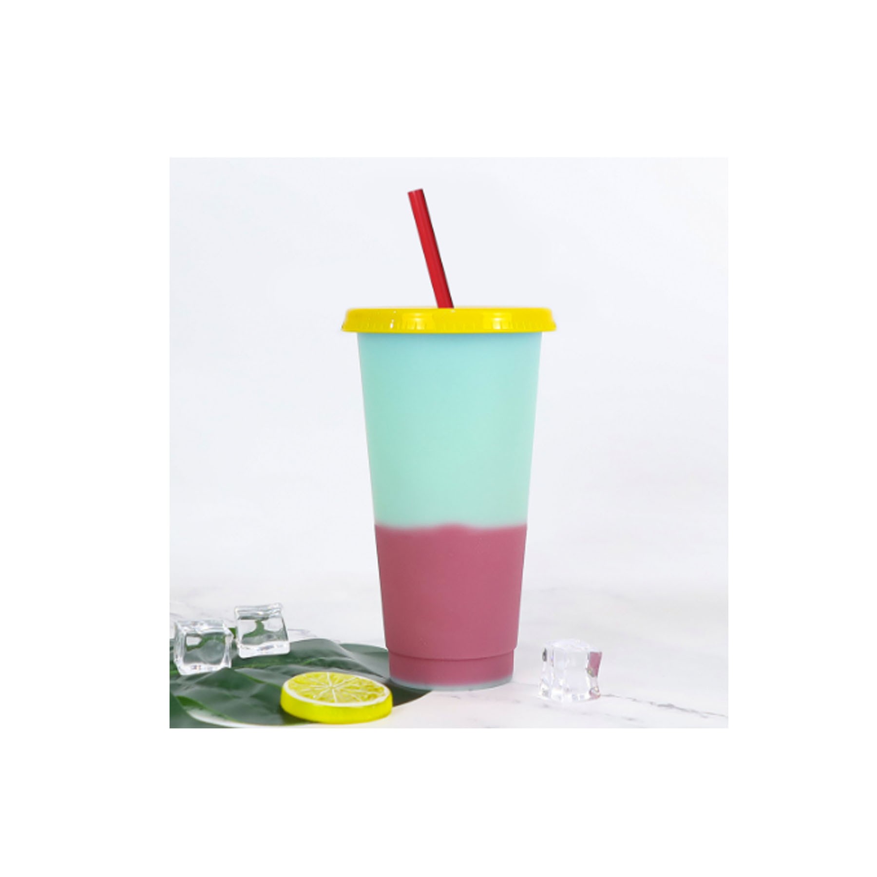 24 Oz. Color Changing Cups Tumblers With Lids and Straws 5