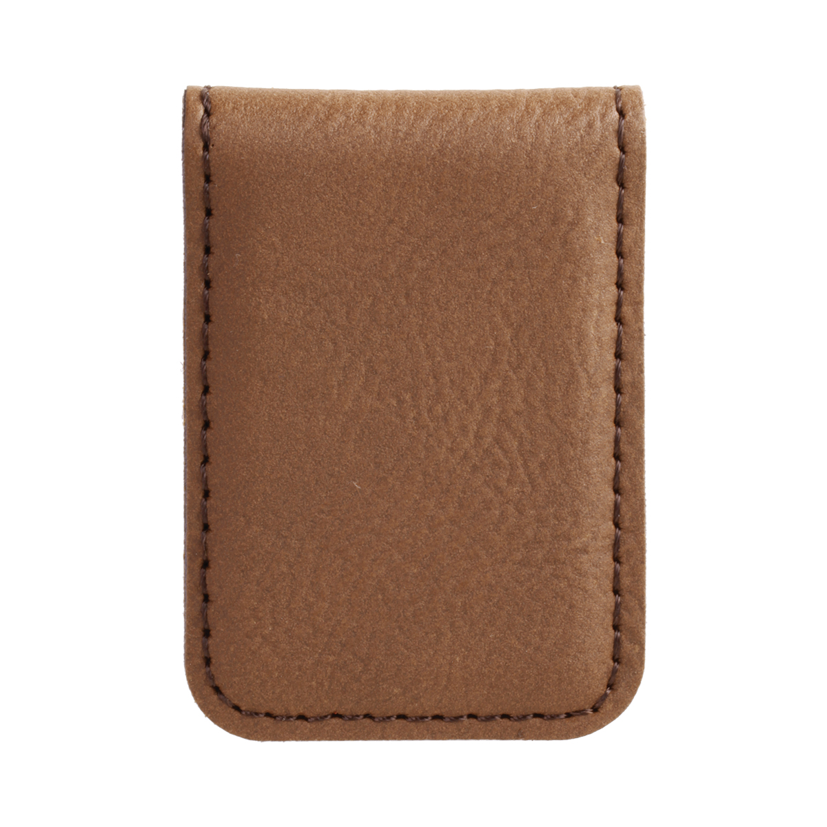 Dark Brown Leatherette Money Clip 3