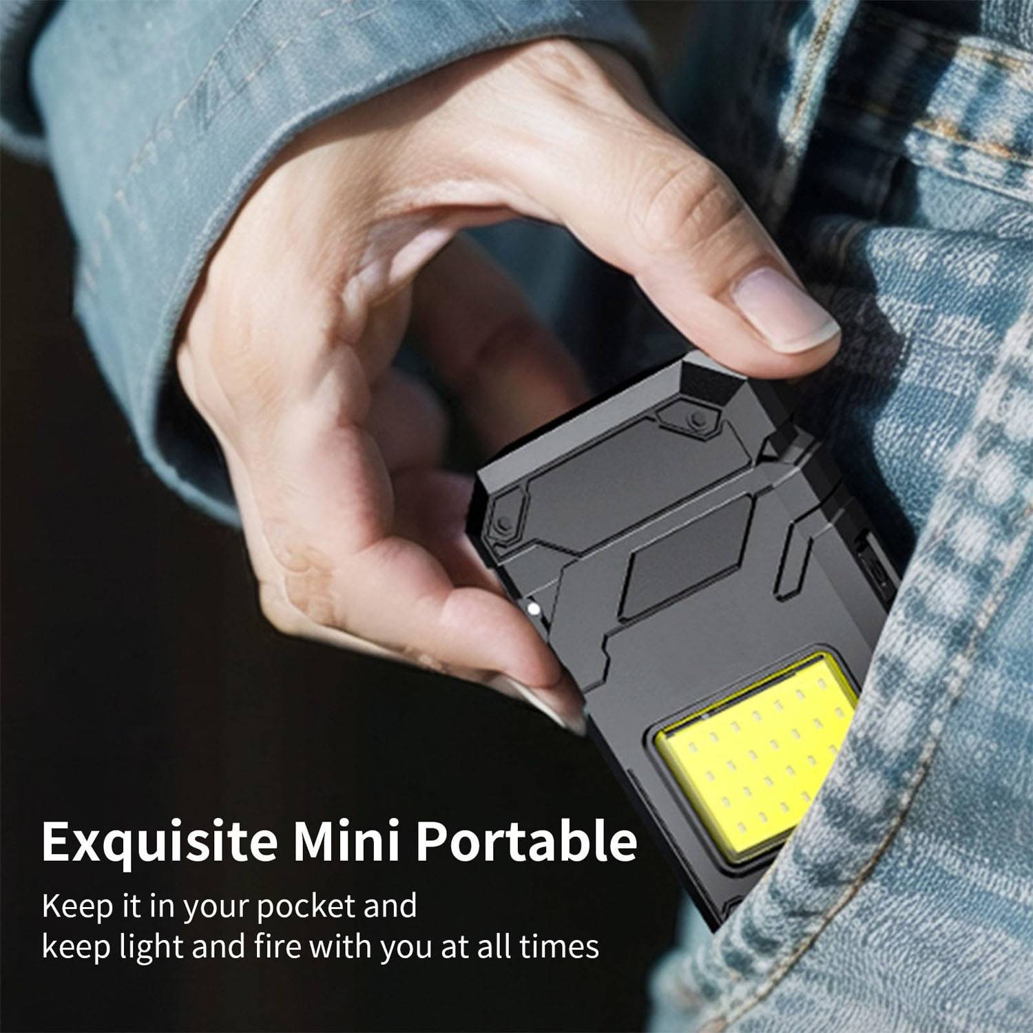 Rechargeable Waterproof Lighter w/ LED Flashlight 4