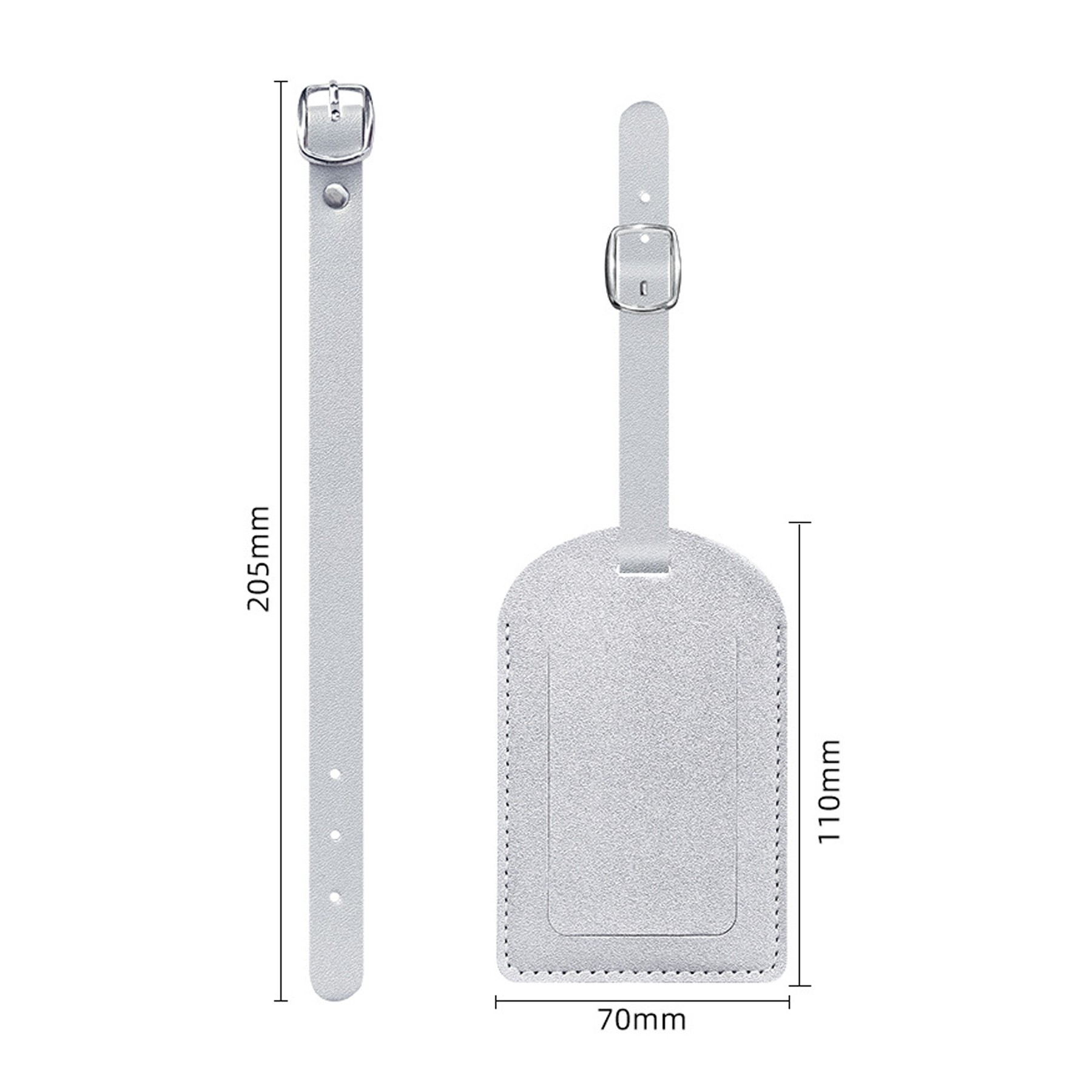Custom PU Leather Privacy Luggage Tag 7