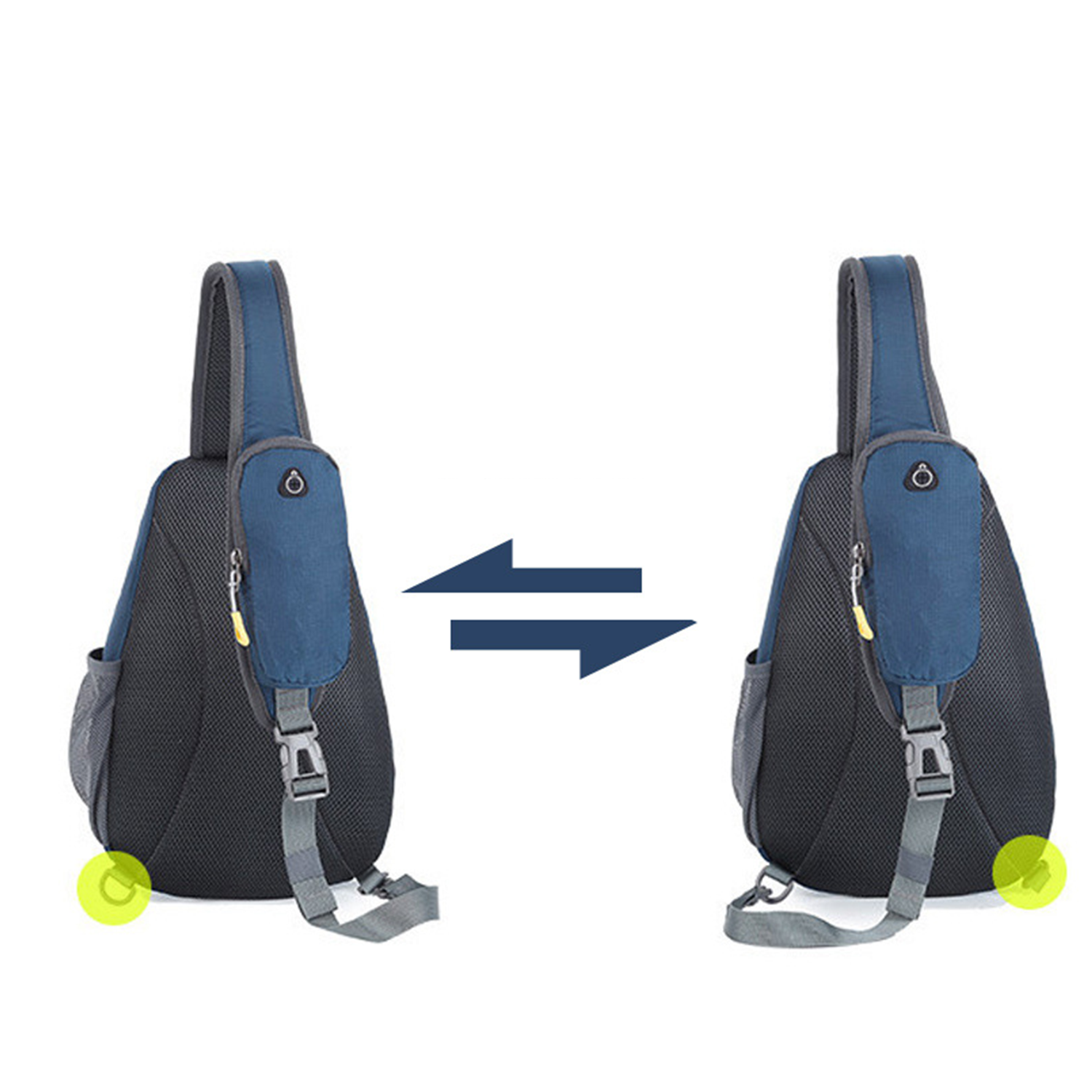 Nylon Crossbody Shoulder Chest Bag With Earphone Port 3