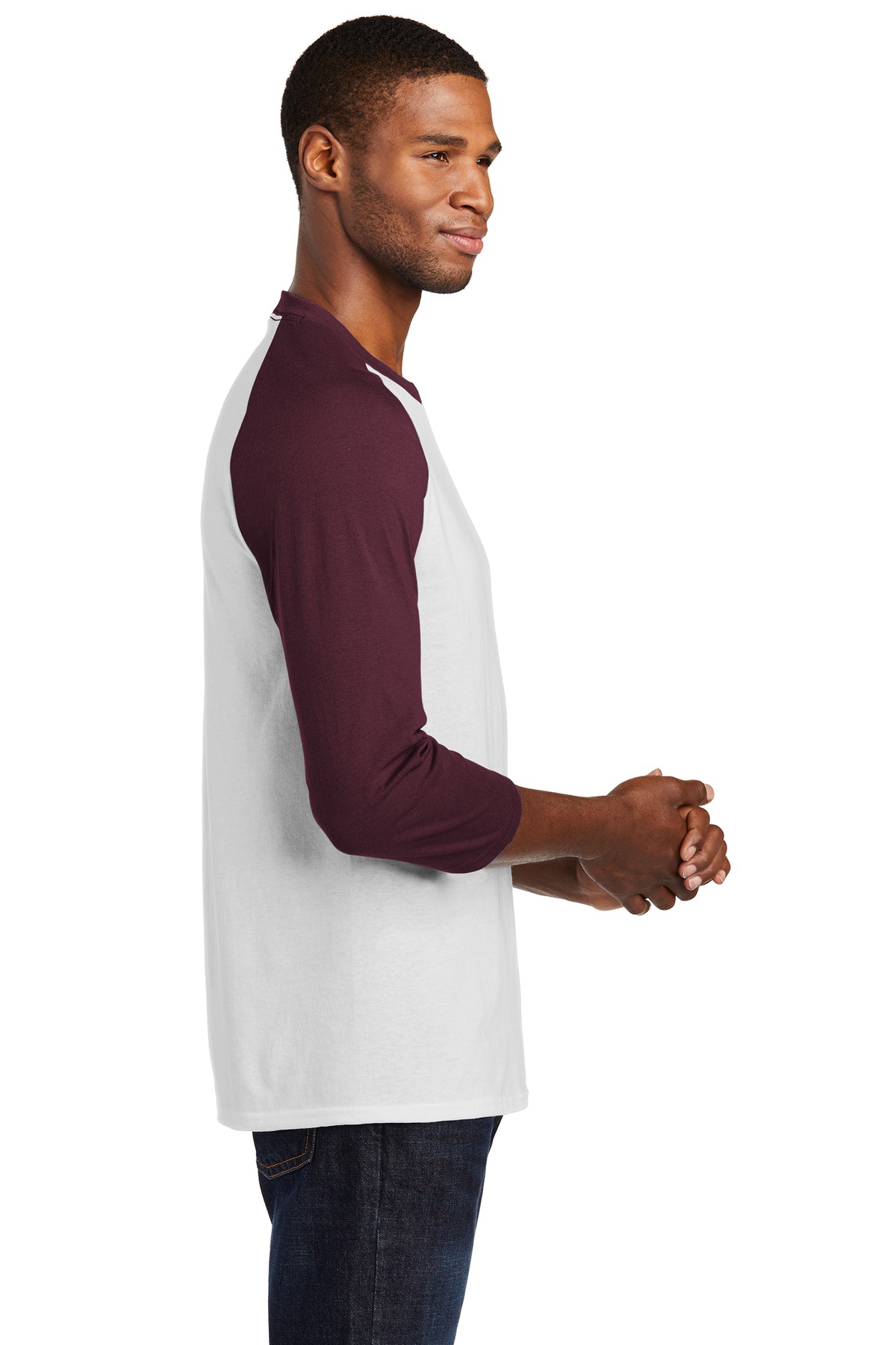 Port & Co Core Blend 3/4-Sleeve Raglan Tee. PC55RS 50