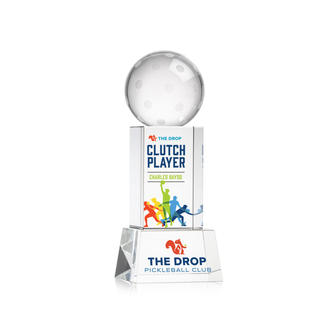 Pickleball VividPrint™ Award on Belcroft Base - Clear 6