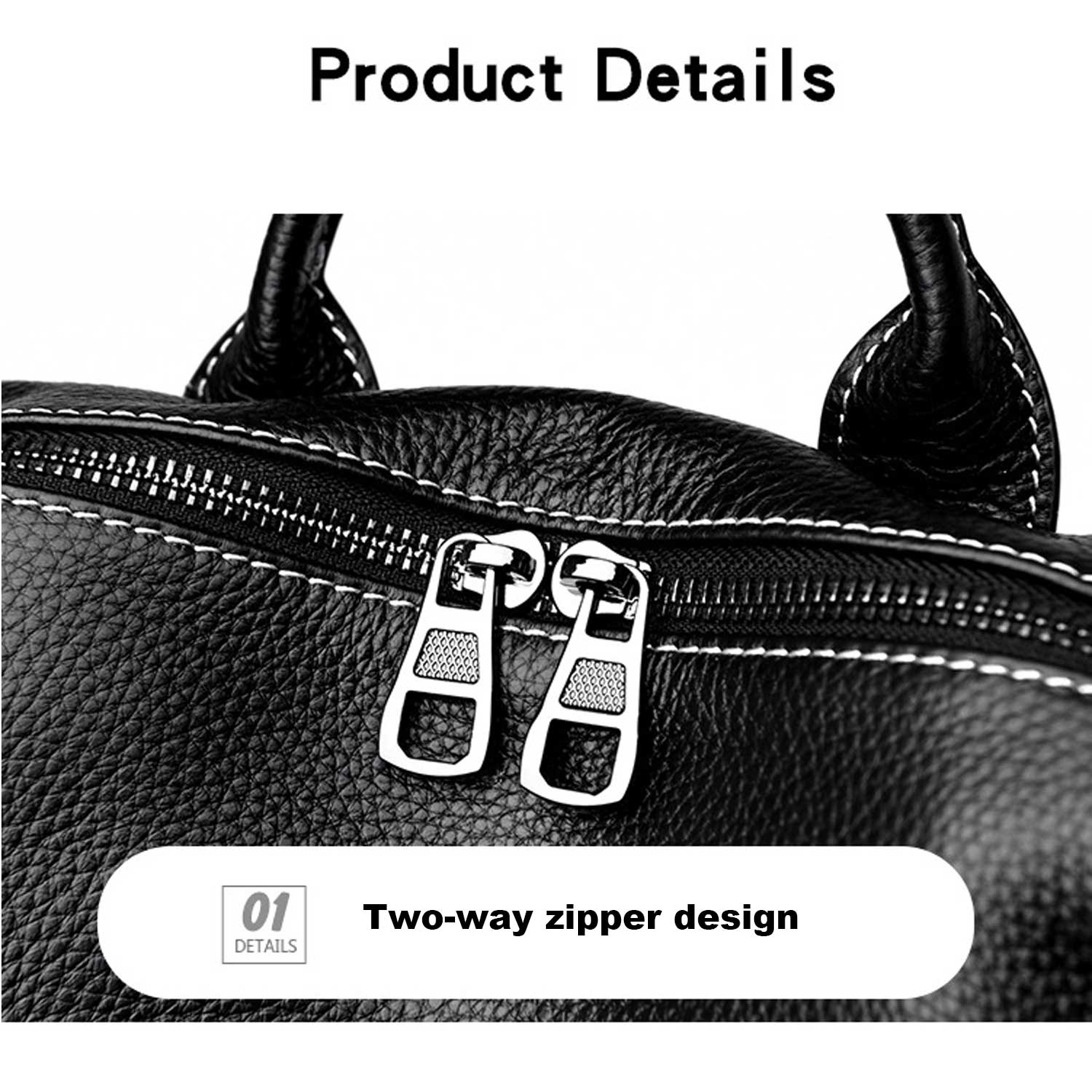 Stylish & Spacious Full-grain leather Women's HandBag 12