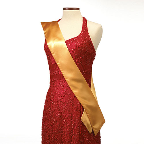 Gold Satin Pageant Sash 2