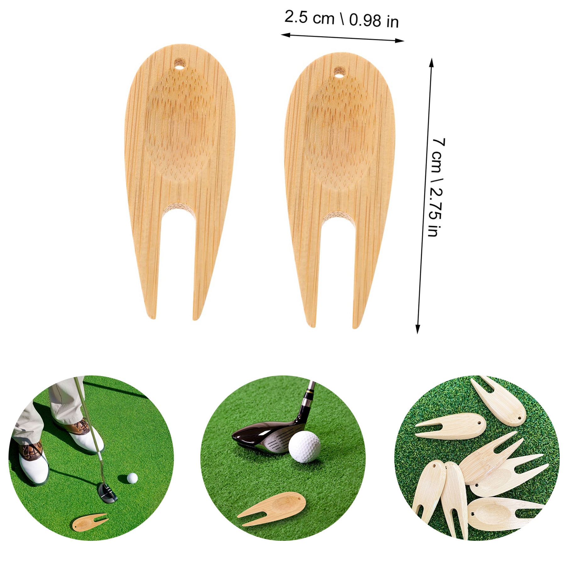 Bamboo Golf Divot Tool 2